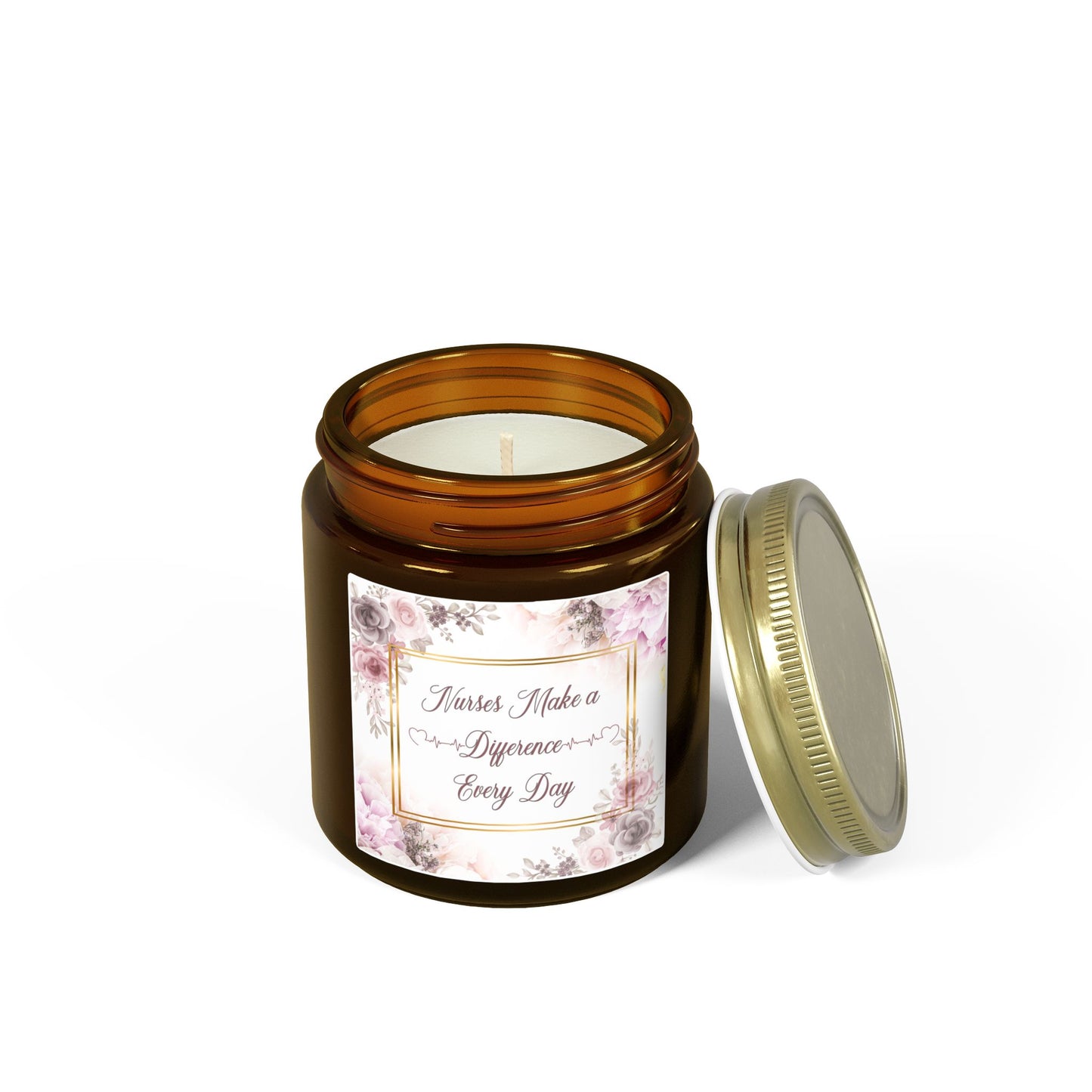 Nurses Make a Difference...Scented Candle — Coconut Apricot Wax (4oz, 9oz)