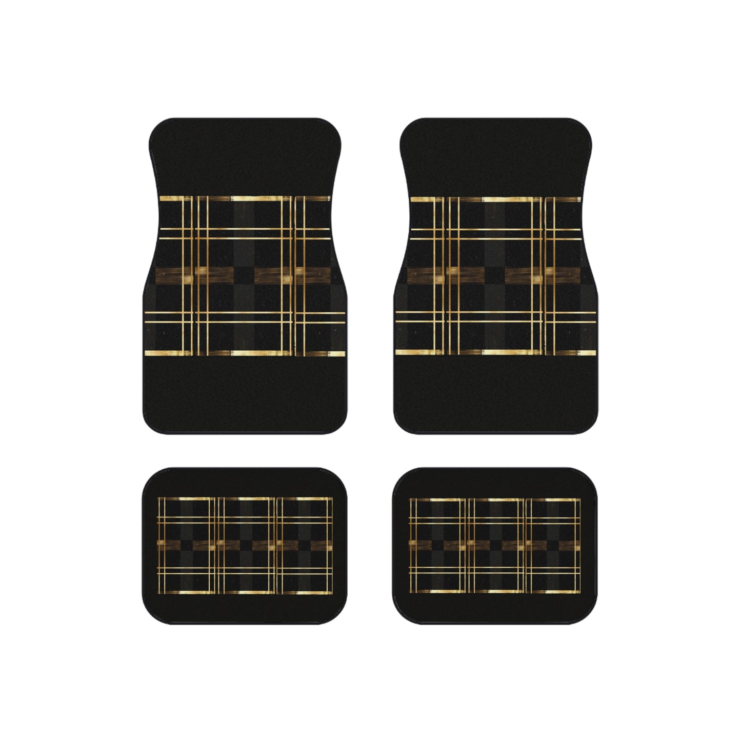 Noir & Gold Glam Car Mats (Set of 4)
