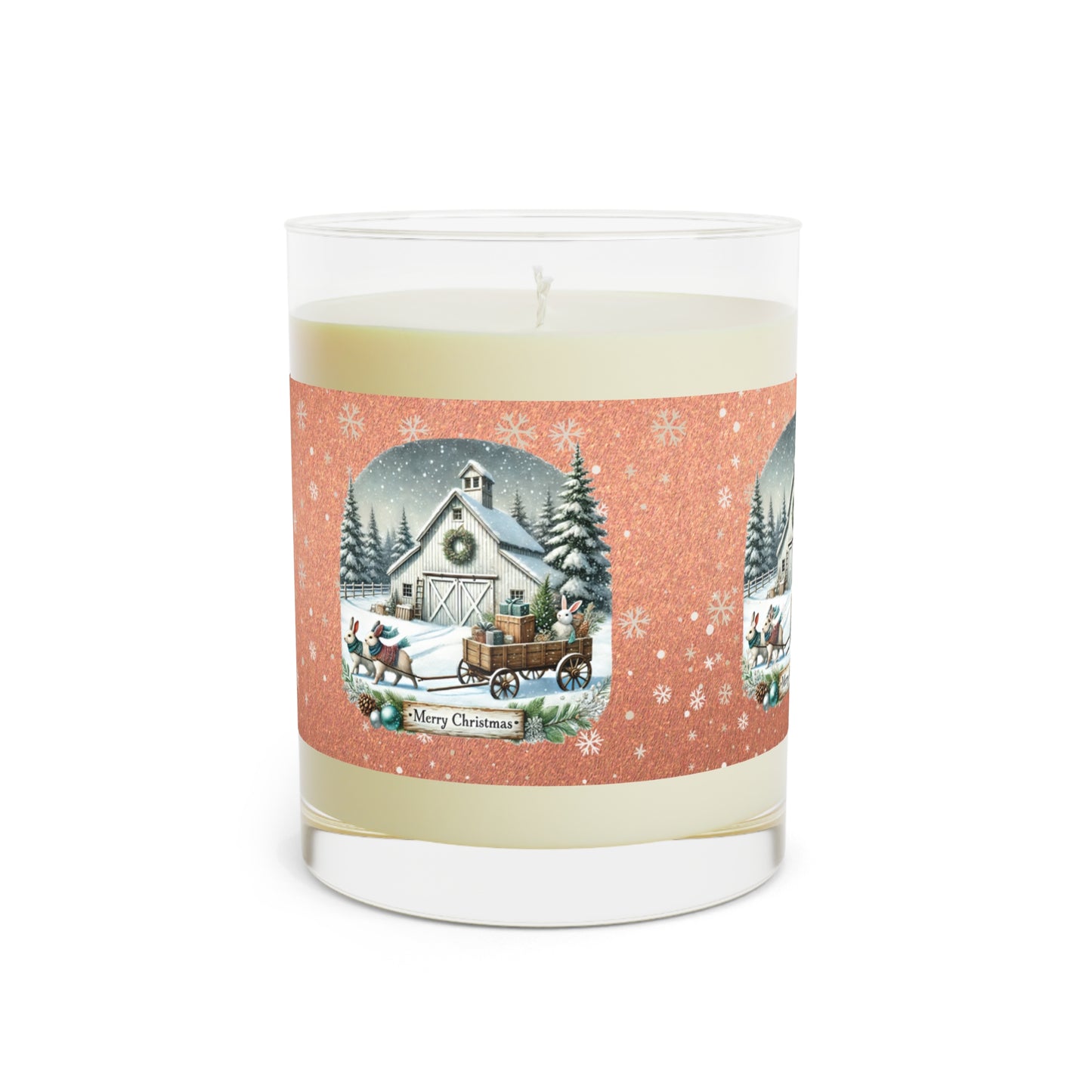 Merry Christmas Scented Candle - Full Glass, 11oz