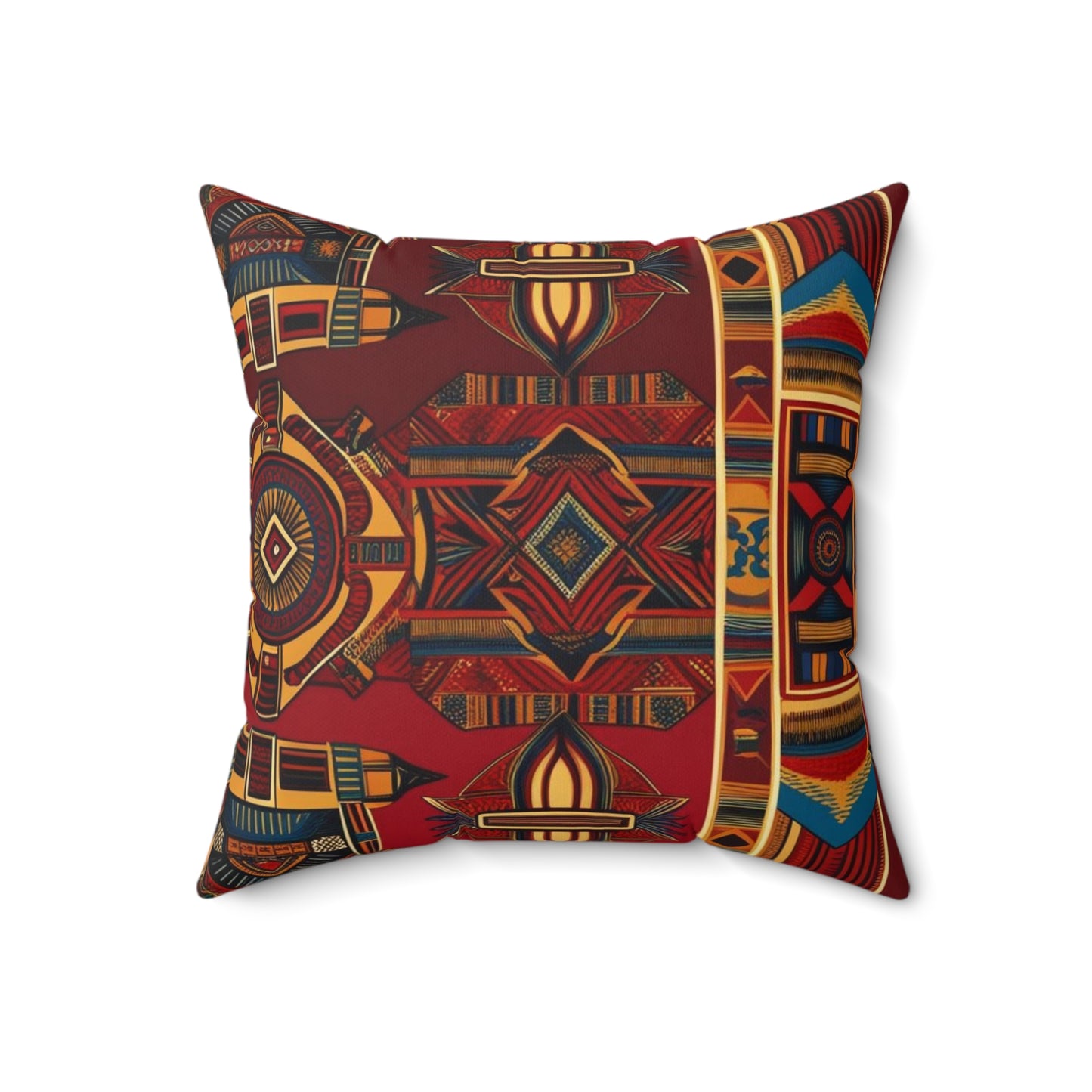 African Canvas 1 Spun Polyester Square Pillow