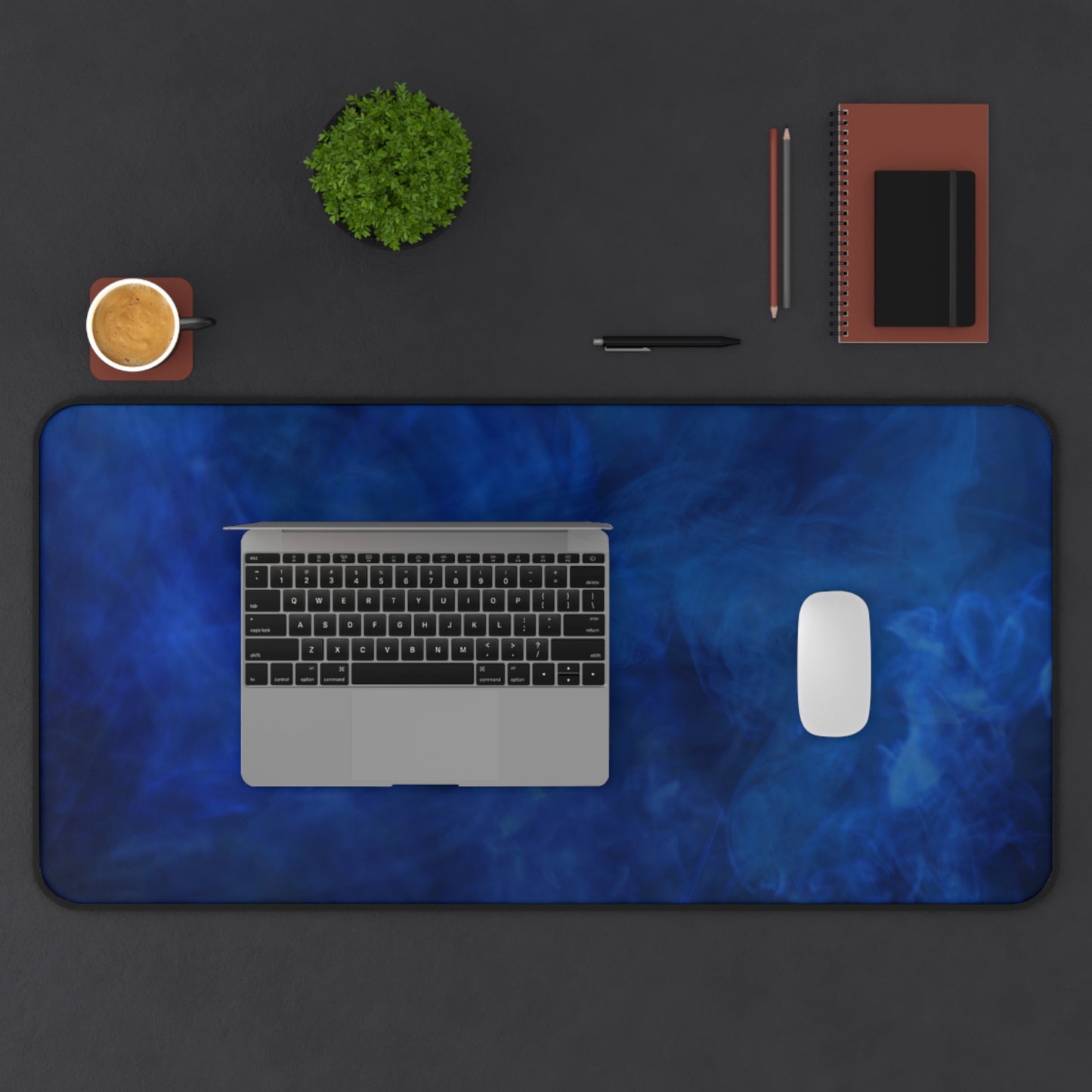 A Kind of Smoky Blue Desk Mat