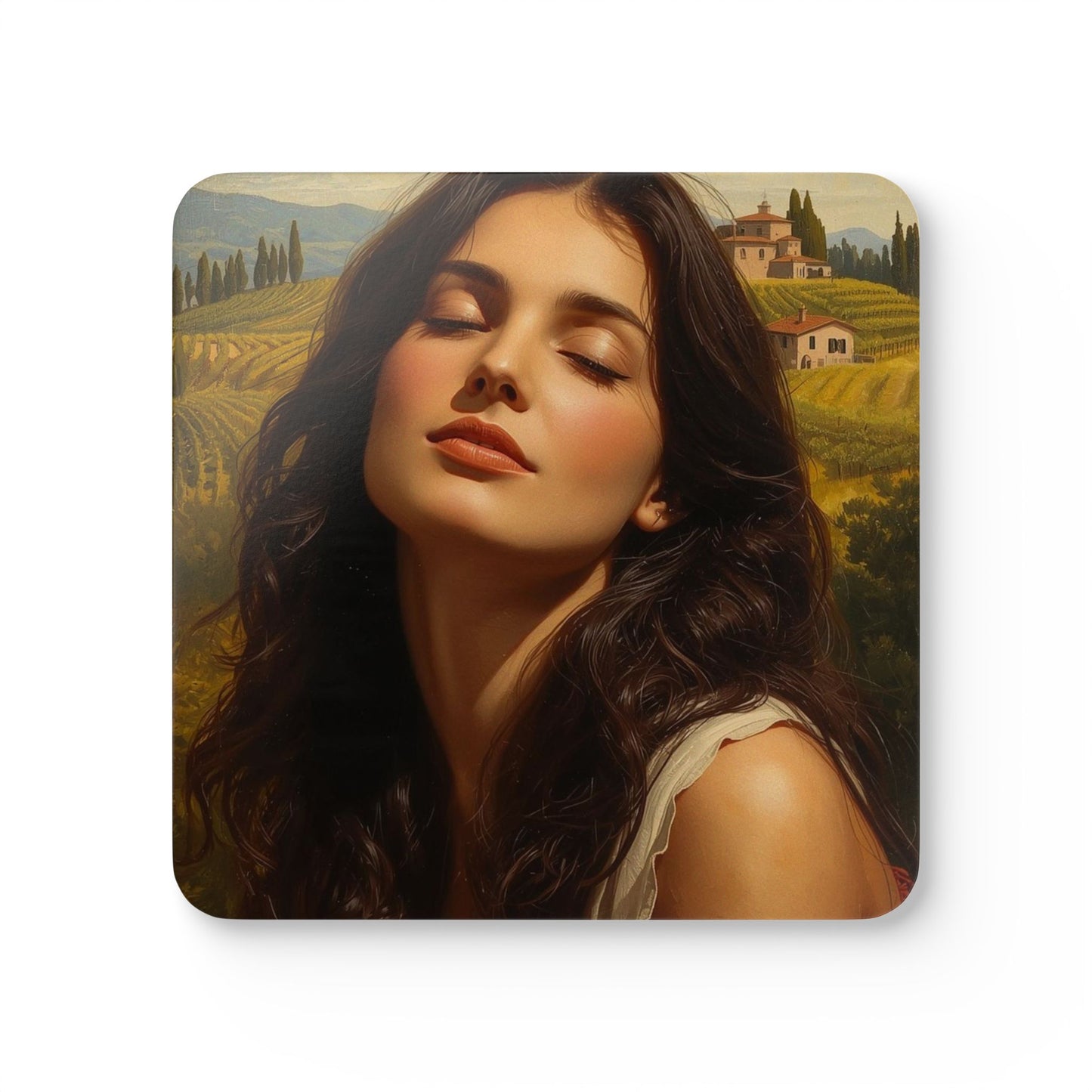 Sunrise in Puerto Rico Corkwood Coaster Set