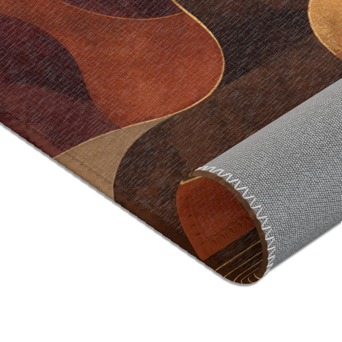 Ember & Earth Area Rug - Mid-Century Modern Geometric Accent Rug