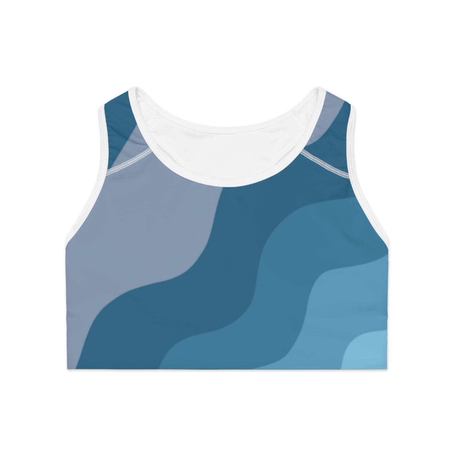 Breaking Blue Sports Bra (AOP)