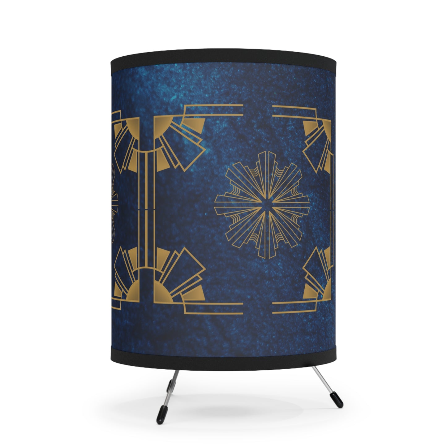 Midnight Luxe (Cobalt Blue) Tripod Lamp with High-Res Printed Shade, US\CA plug