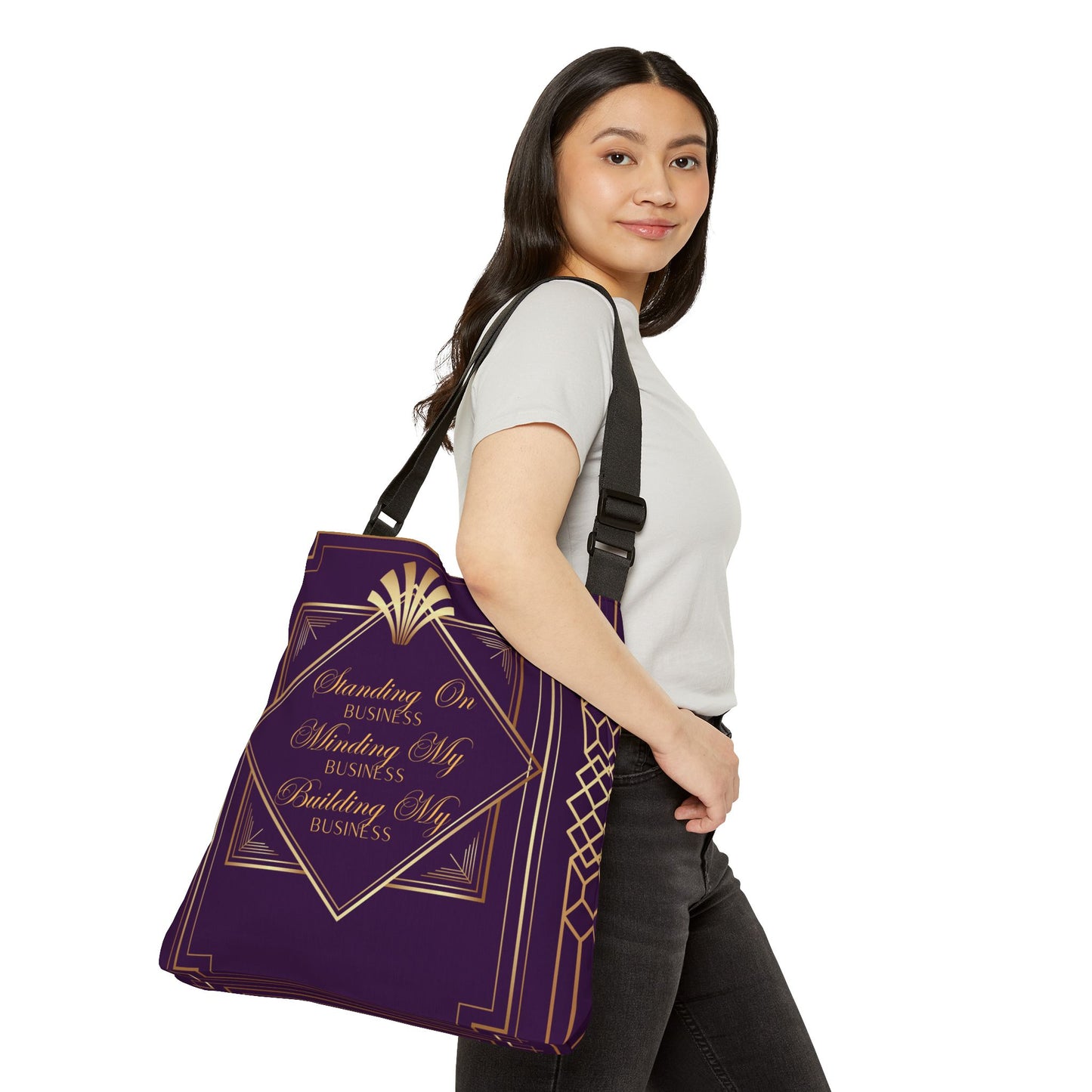 Business 2 (Purple) Adjustable Tote Bag (AOP)