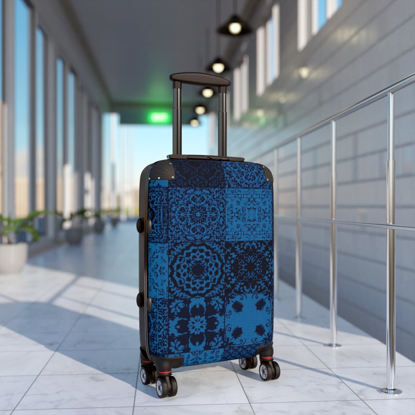 Boheme Bleu Carry-On Suitcase — Mosaic Travel Luggage