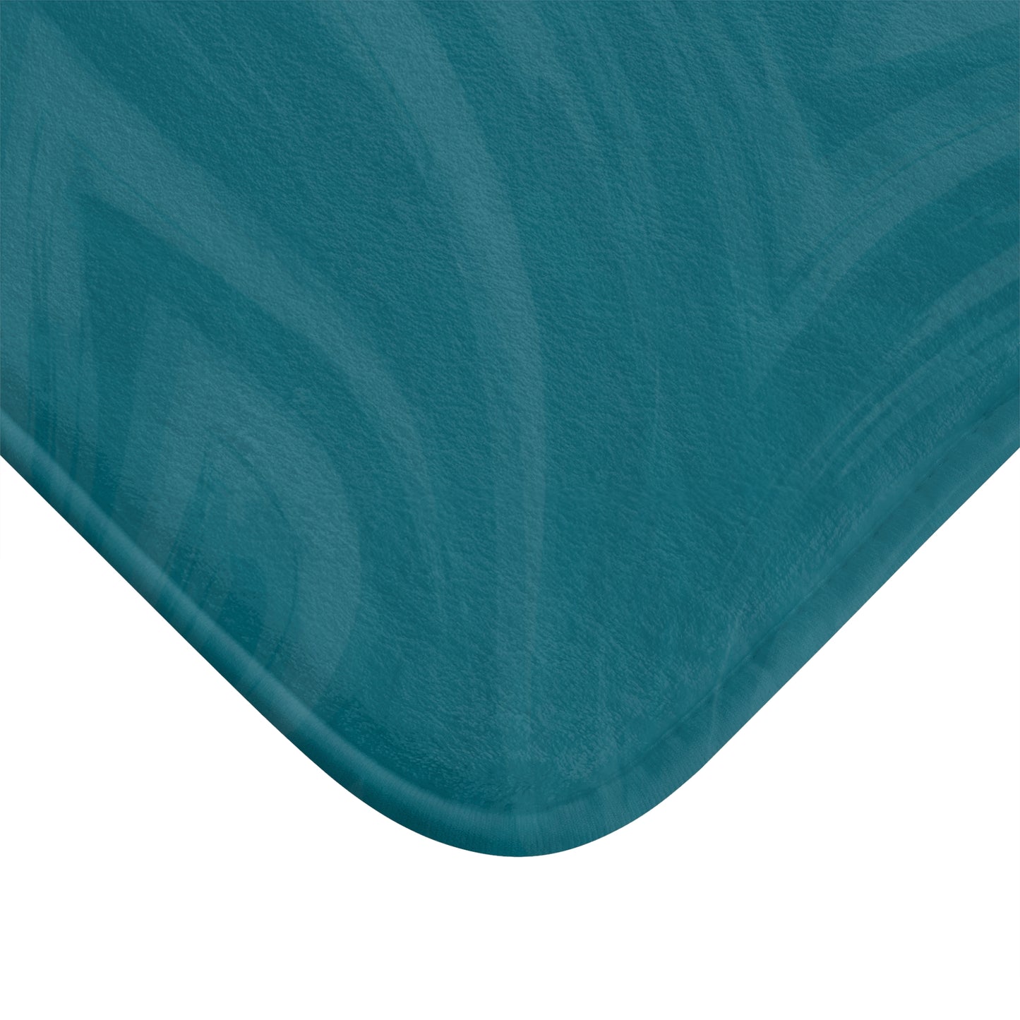 Teal Wave Bath Mat — Plush Absorbent Bathroom Rug