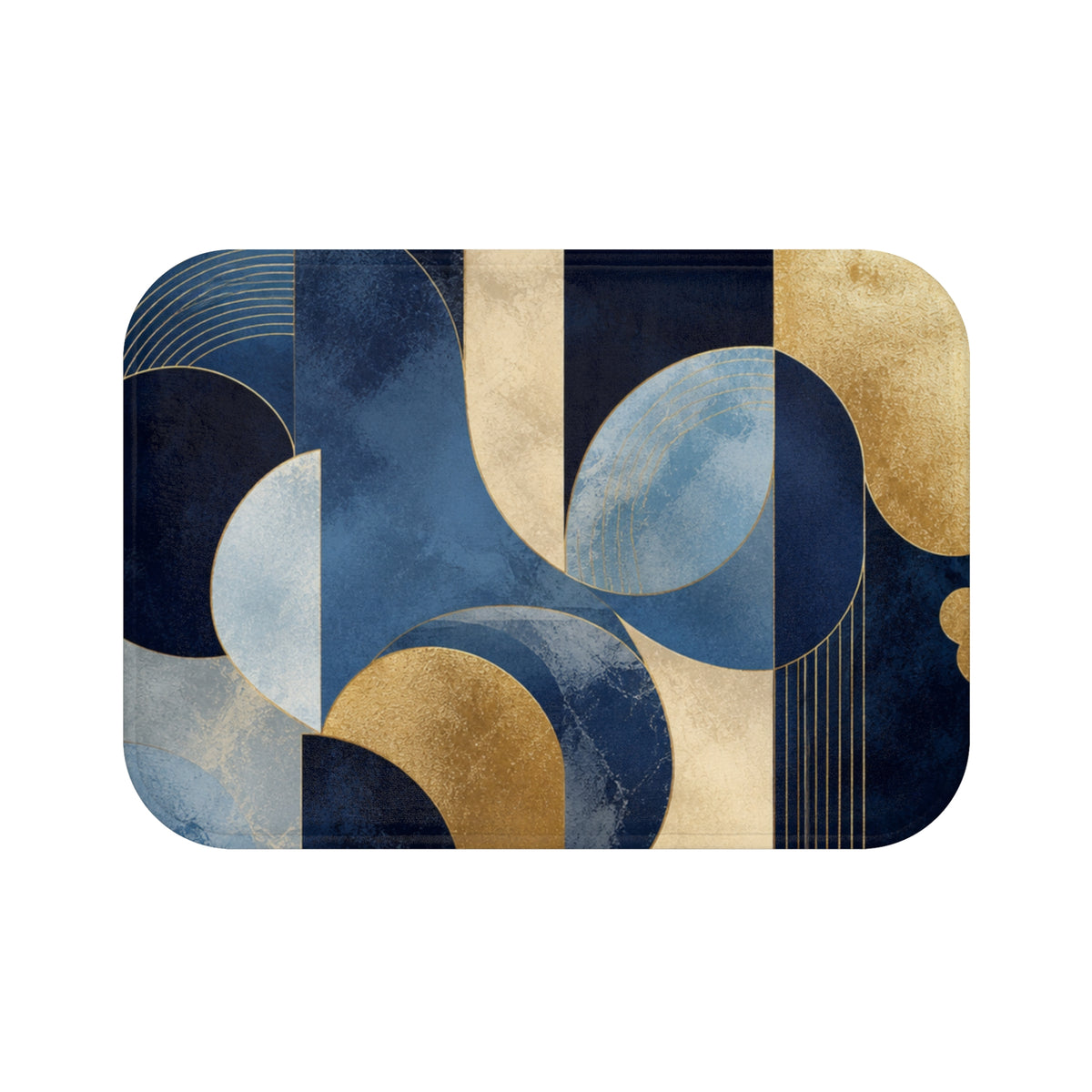 Azure Opulence Bath Mat — Modern Decorative Bathroom Rug