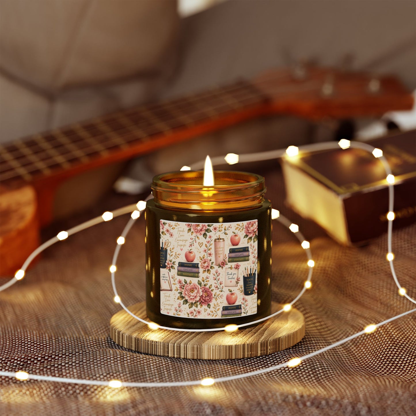 Teacher Appreciation Coconut Apricot Wax Candle — (4oz & 9oz)
