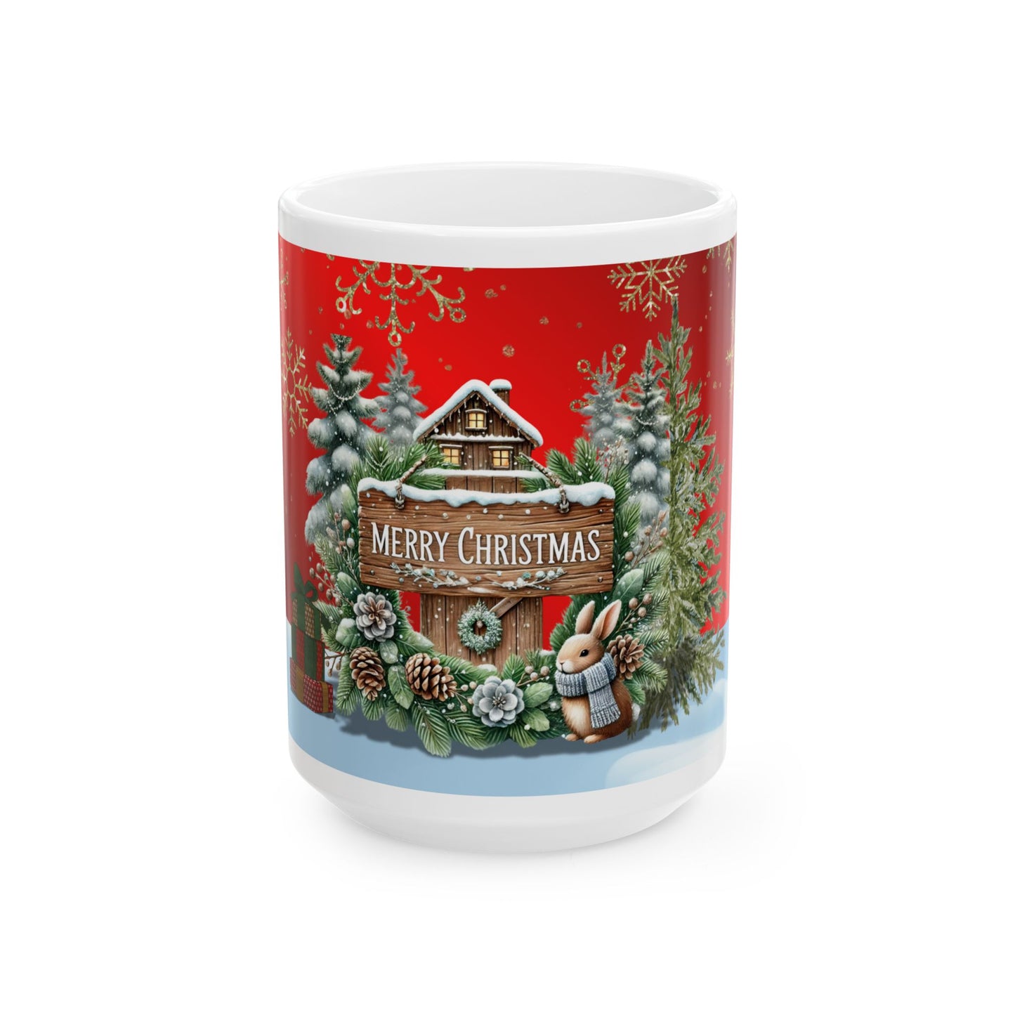 Merry Christmas Ceramic Mug, (11oz, 15oz)