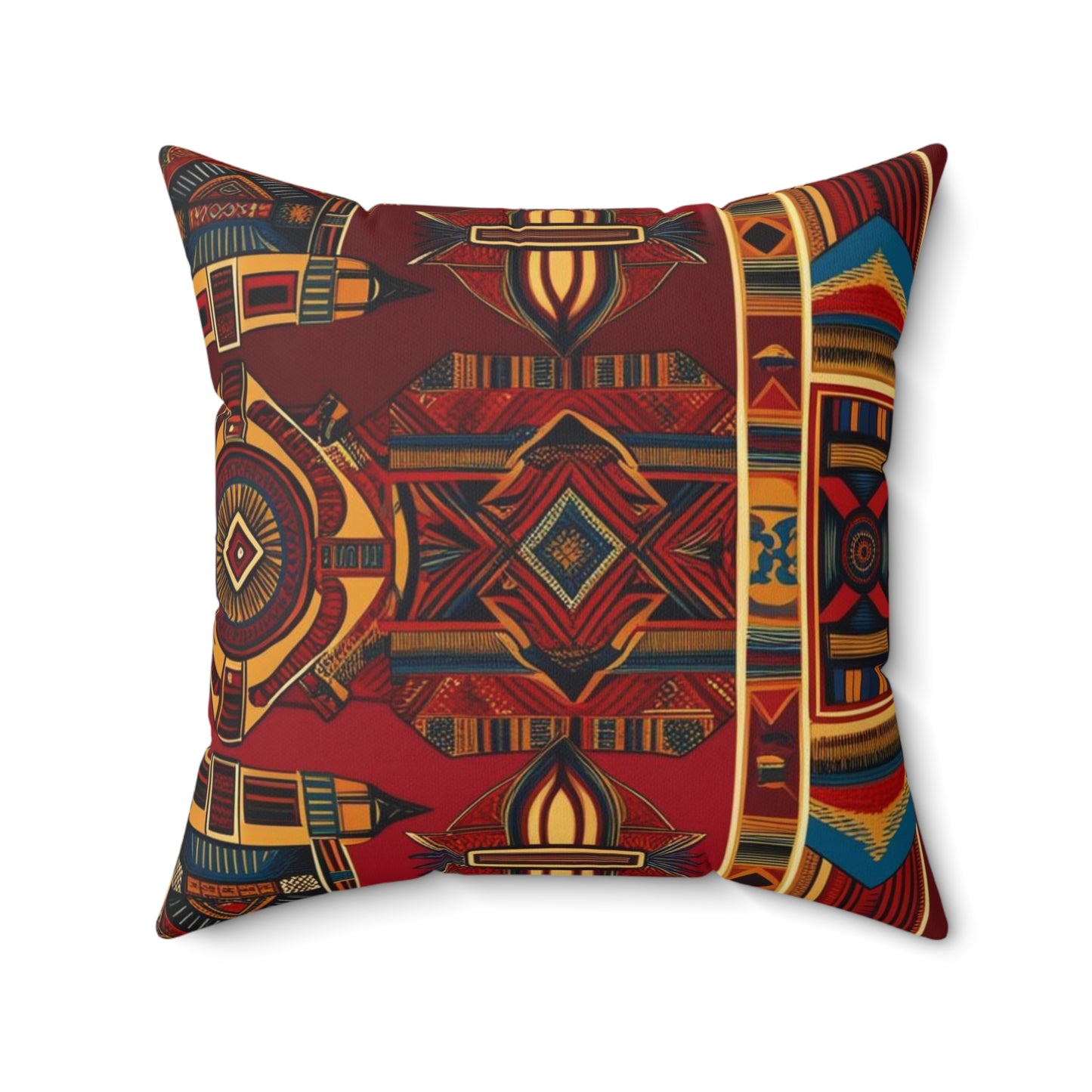 African Canvas 1 Spun Polyester Square Pillow