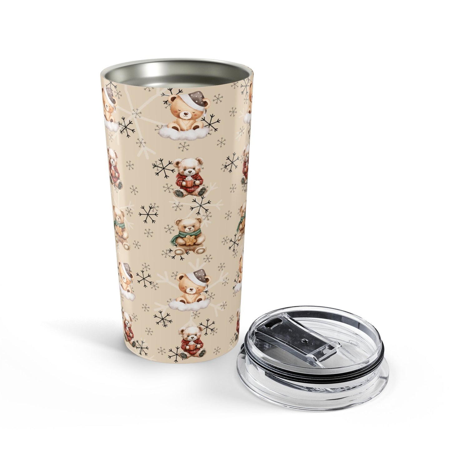 Teddy Bears & Snowflakes Tumbler 20oz
