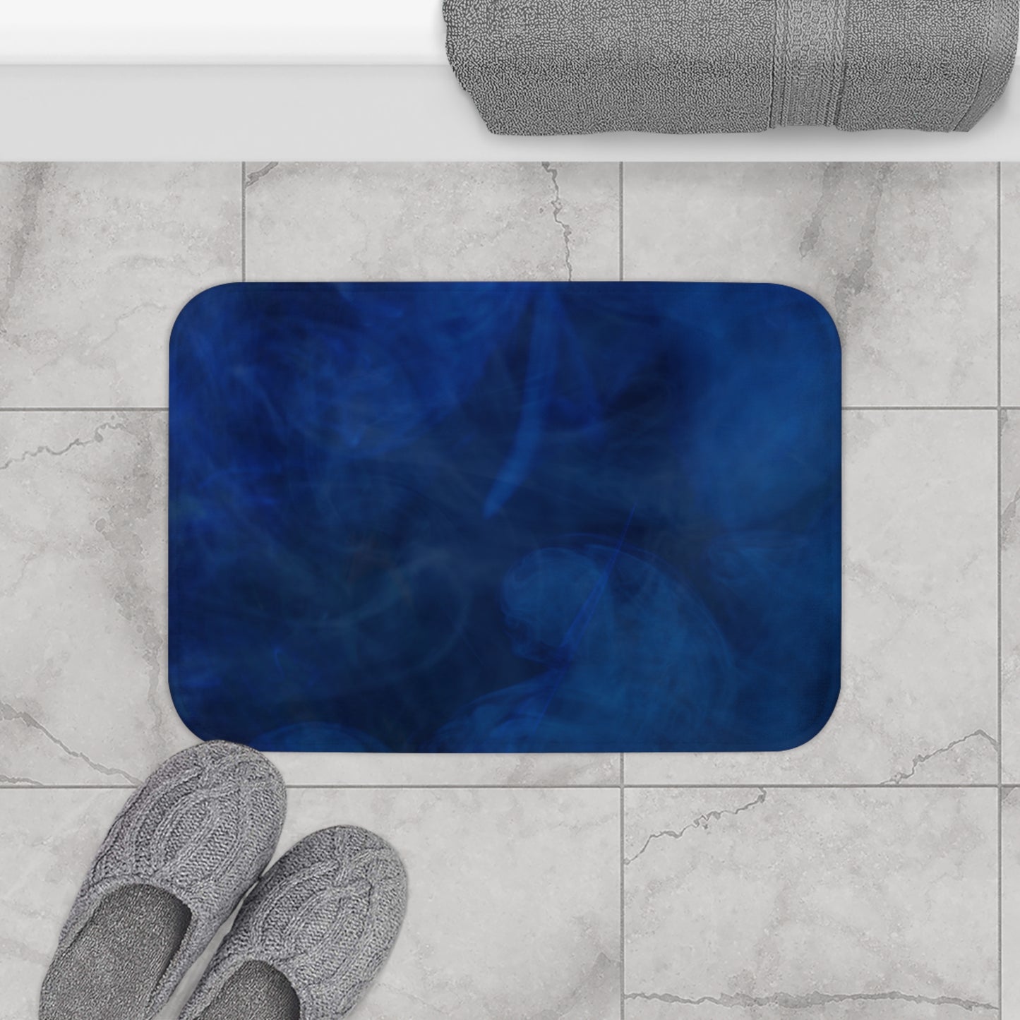 A Kind of Smoky Blue Bath Mat