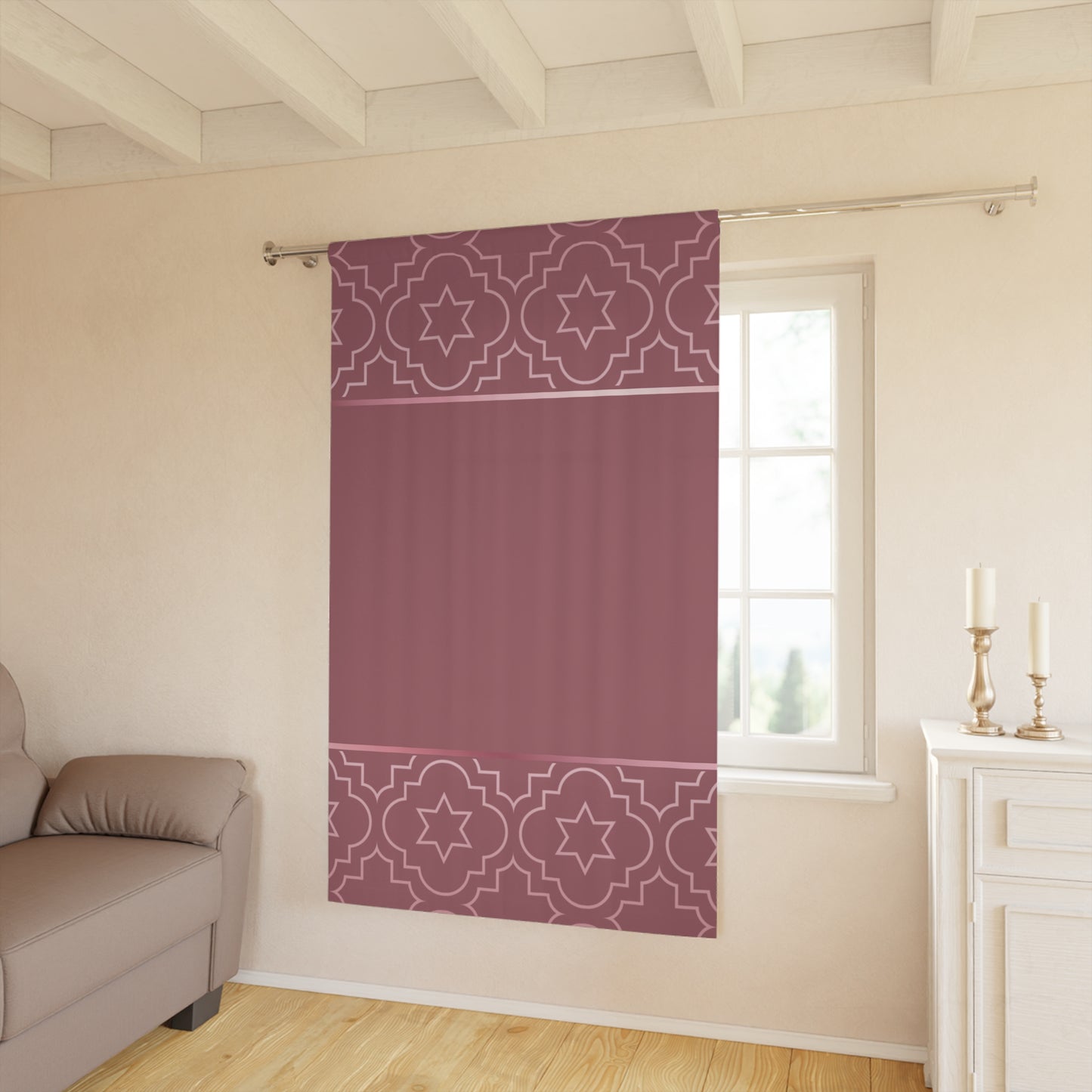 Blush of Rose Blackout Window Curtains (1 Piece)