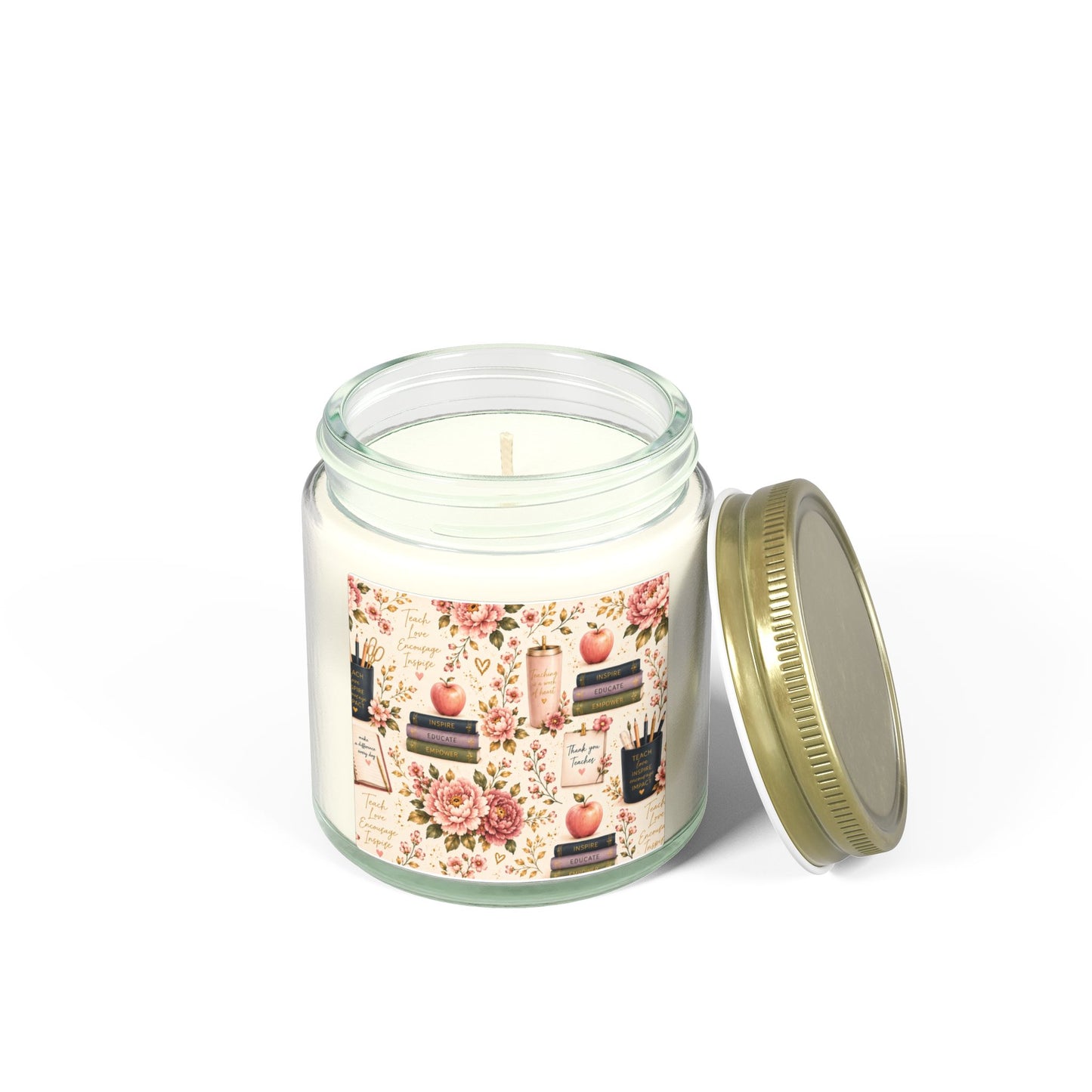 Teacher Appreciation Coconut Apricot Wax Candle — (4oz & 9oz)