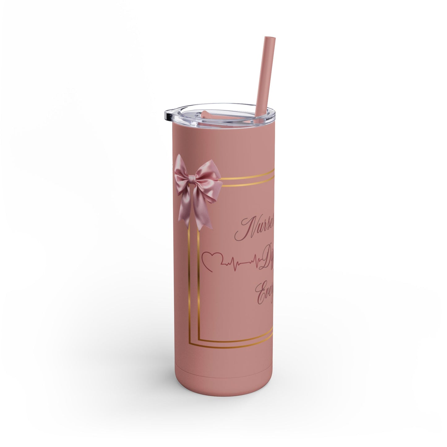 Nurses Make a Difference 2 Maars Maker Skinny Matte Tumbler, 20oz