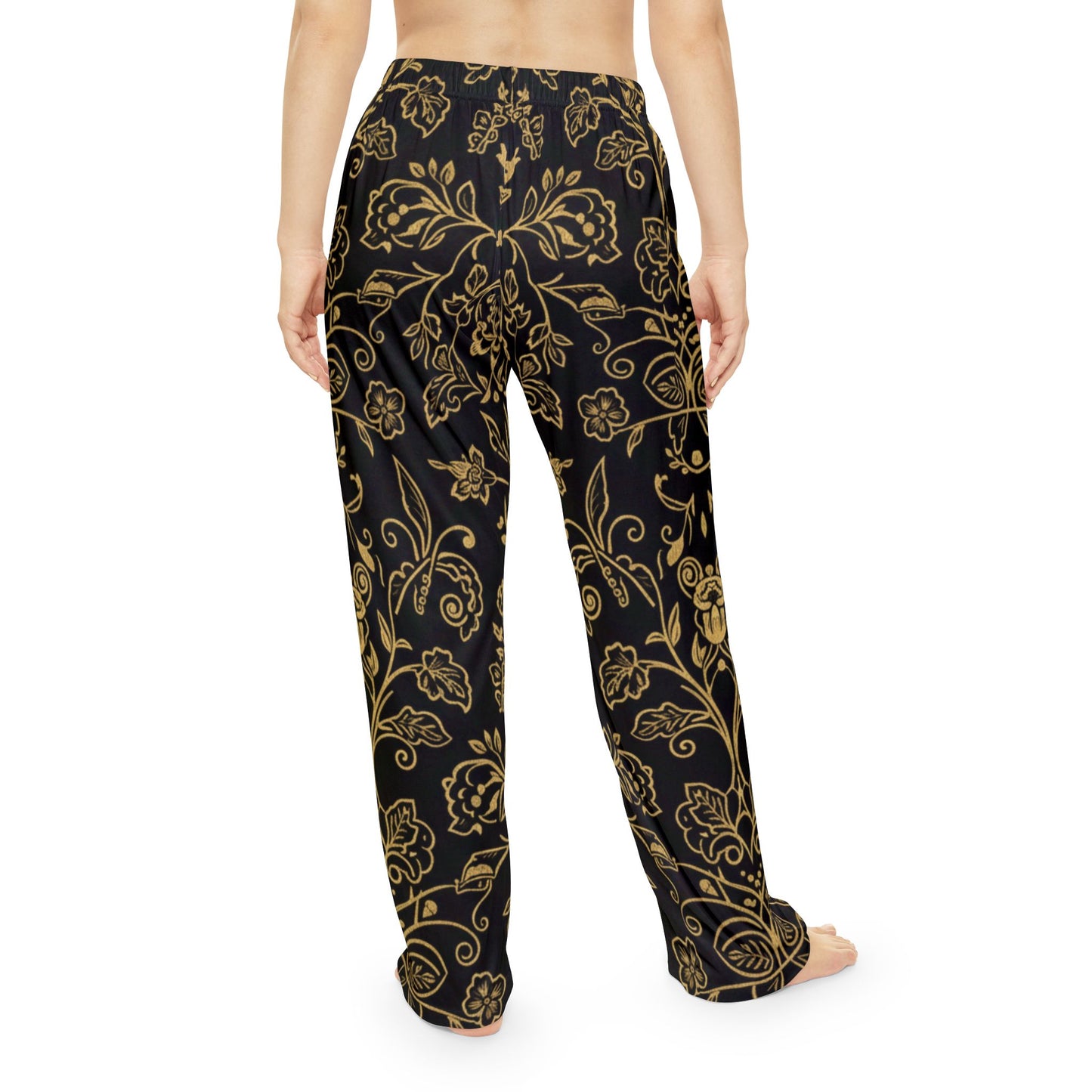 Midnight Filigree Women's Pajama Pants (AOP)