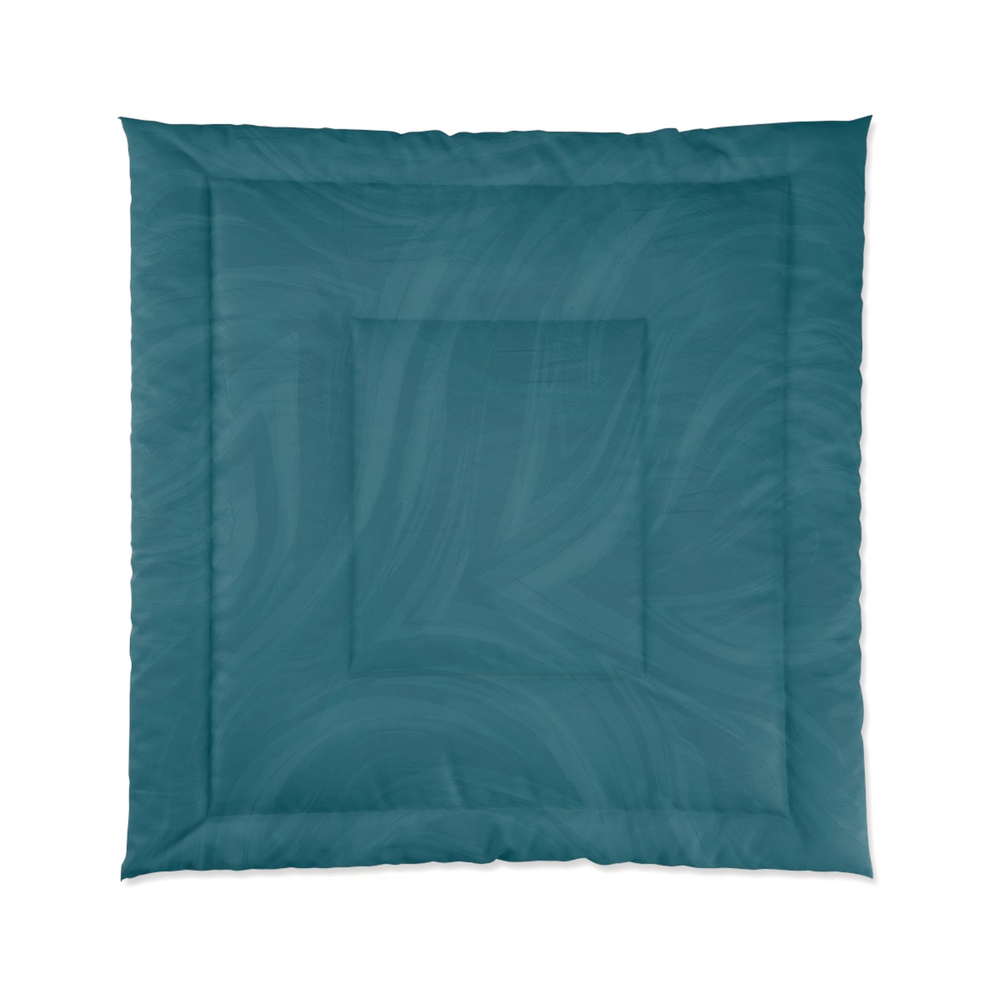 Teal Wave Comforter – Modern Minimal Bedroom Bedding