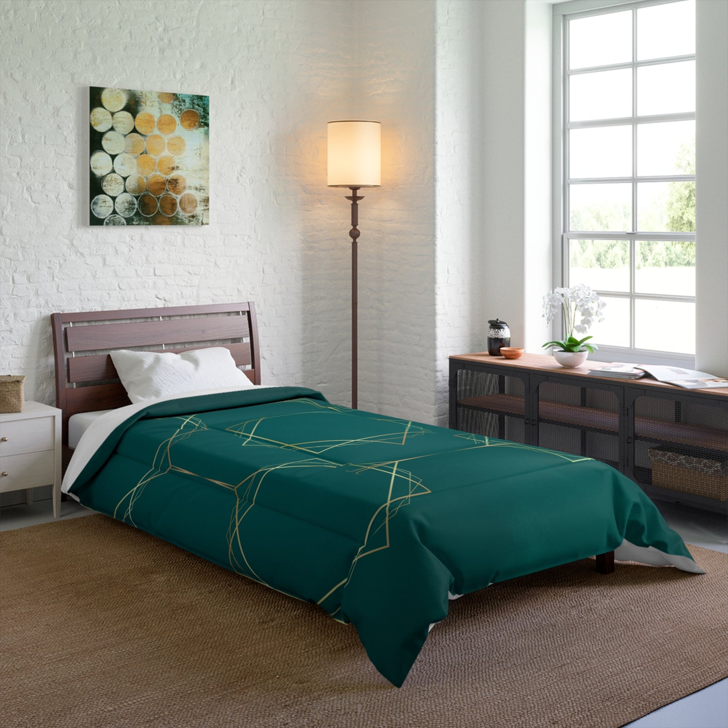 Gilded Elegance (Dark Teal) Comforter