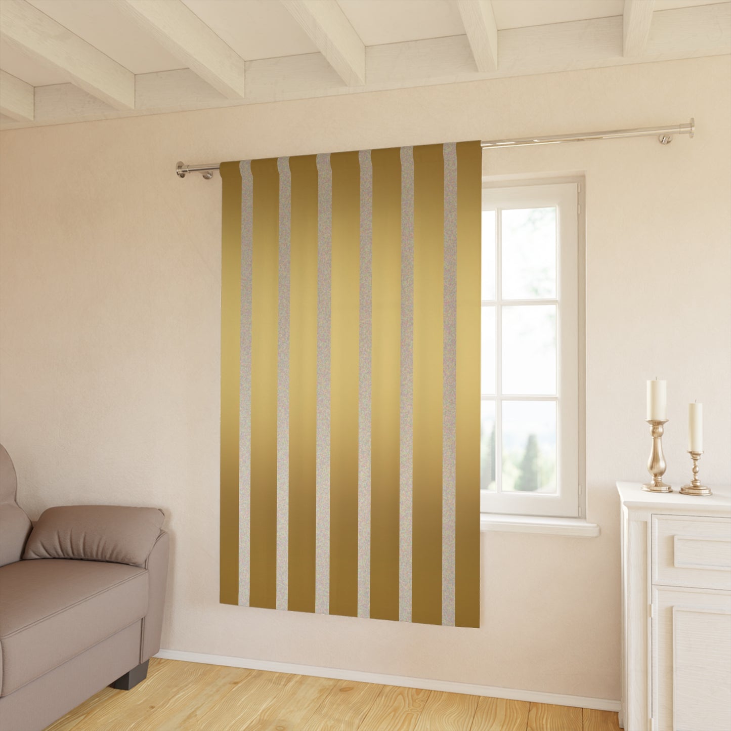 Golden Horizon Blackout Window Curtains (1 Piece)