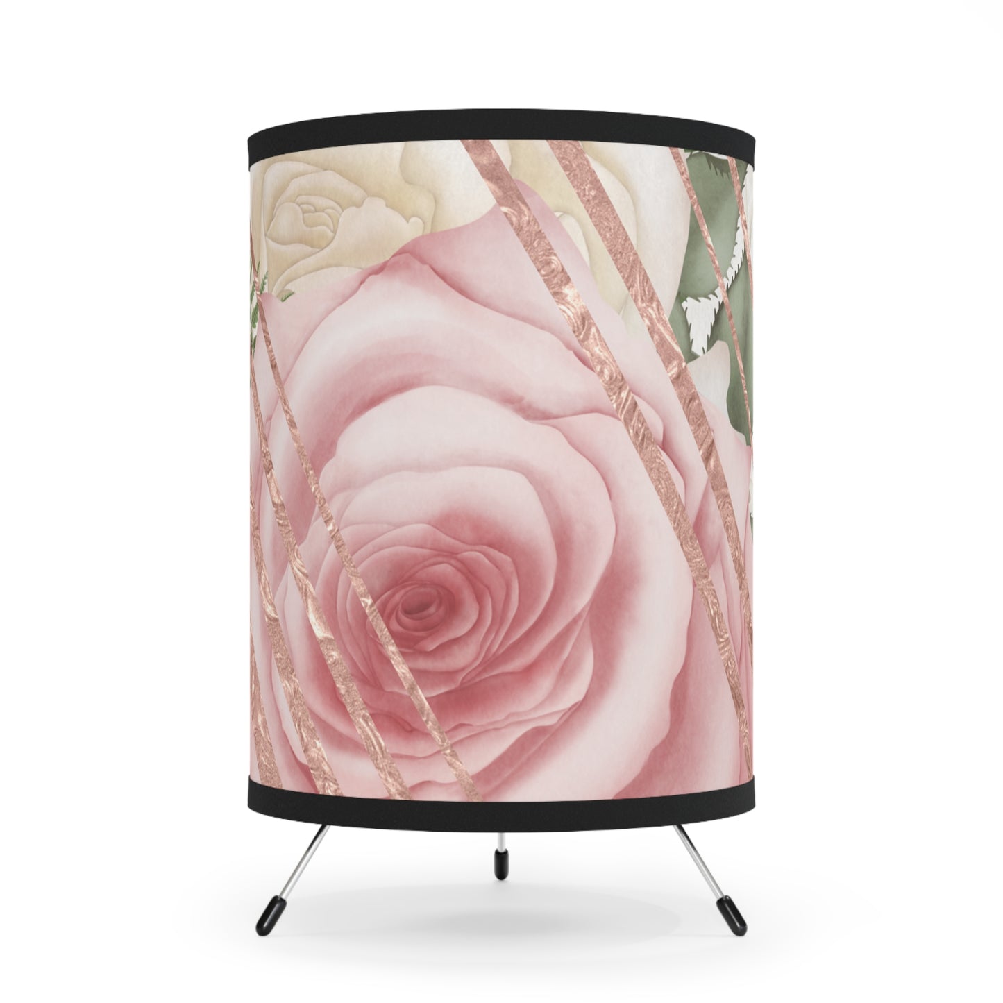 Kissed by a Rose Gold Tripod Lamp