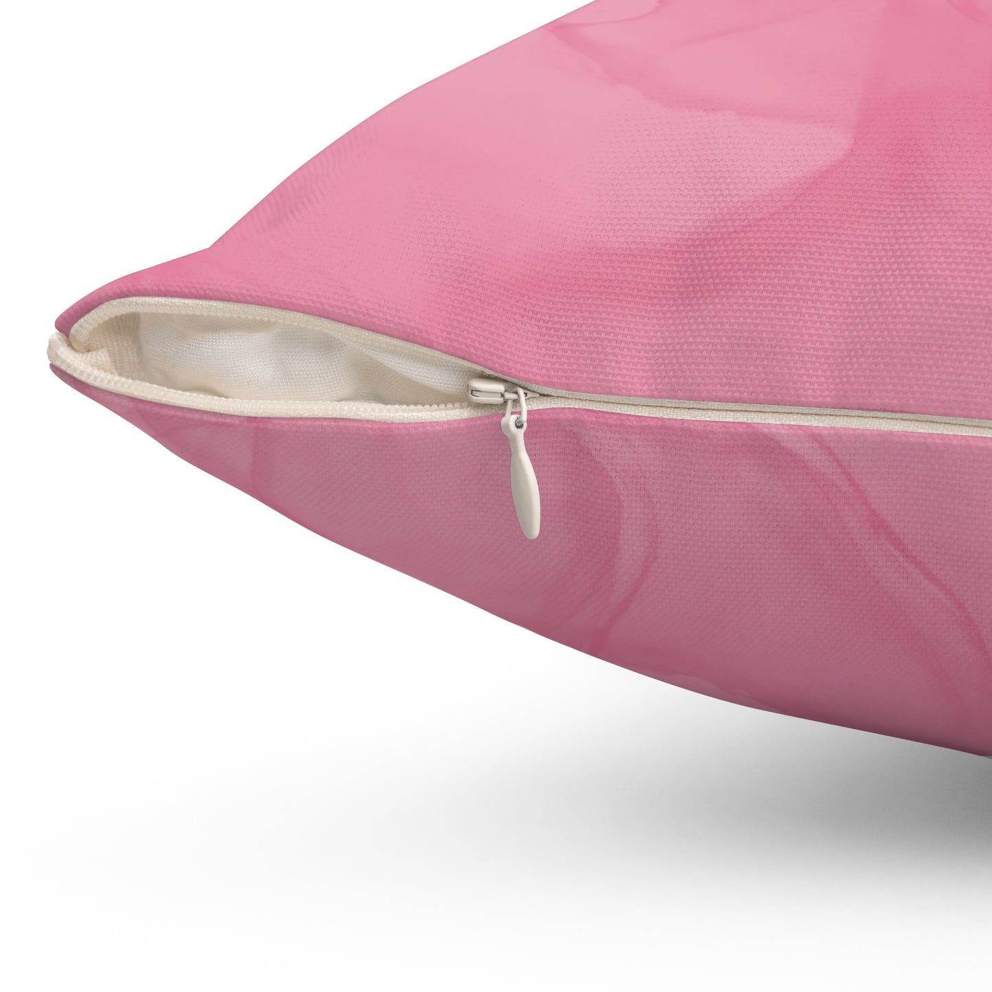 Blush Pink Throw Pillow — Decorative Square Accent Pillow