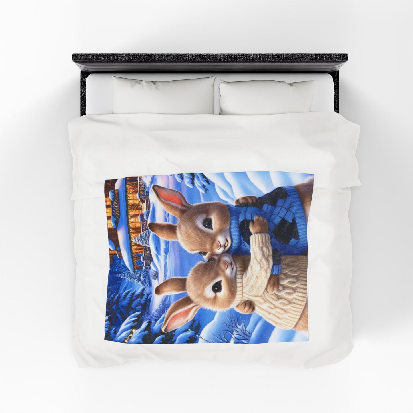 Snuggle Bunnies Velveteen Plush Blanket