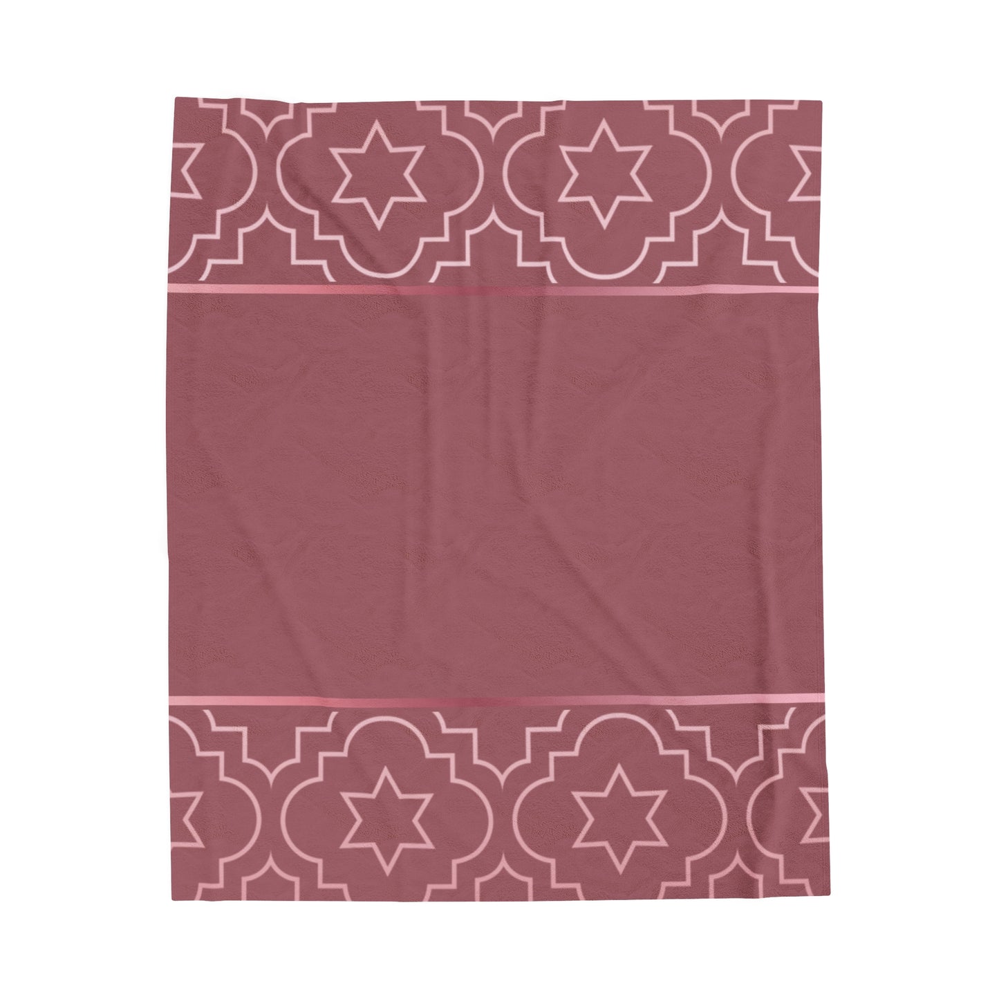 Blush of Rose Velveteen Plush Blanket