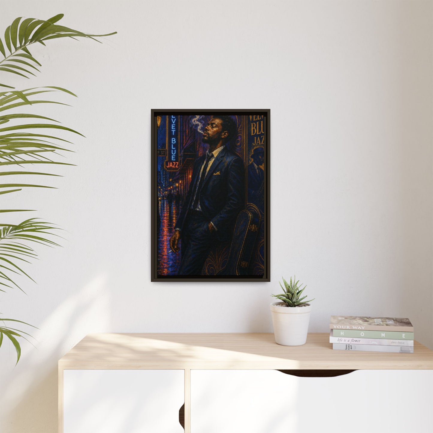 After the Gig Framed Retro Jazz Music Canvas Print