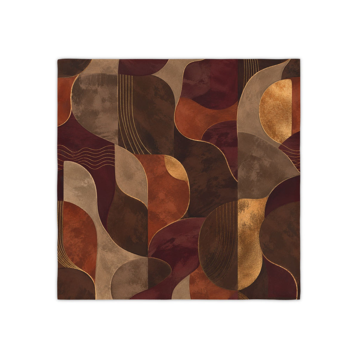 Ember & Earth Napkins (Set of 4) — Abstract Earth Tone Dinner Napkins