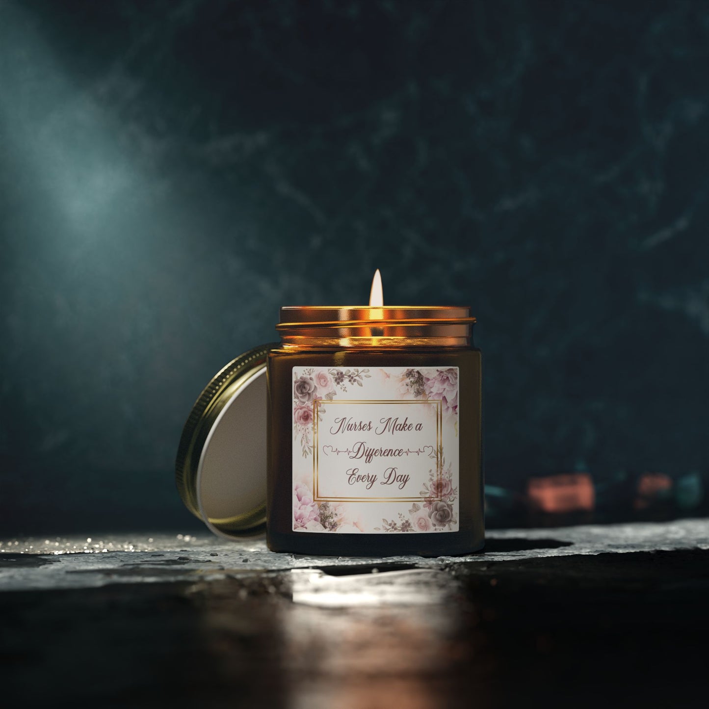 Nurses Make a Difference...Scented Candle — Coconut Apricot Wax (4oz, 9oz)
