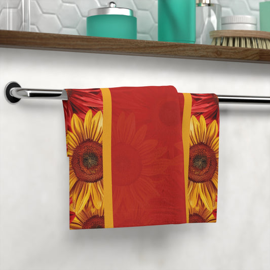 Crimson Gold Face Towel