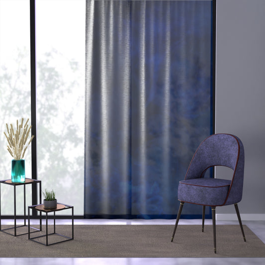 A Kind of Smoky Blue Sheer Curtain Window Curtain