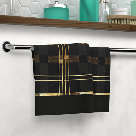 Noir & Gold Glam Face Towel