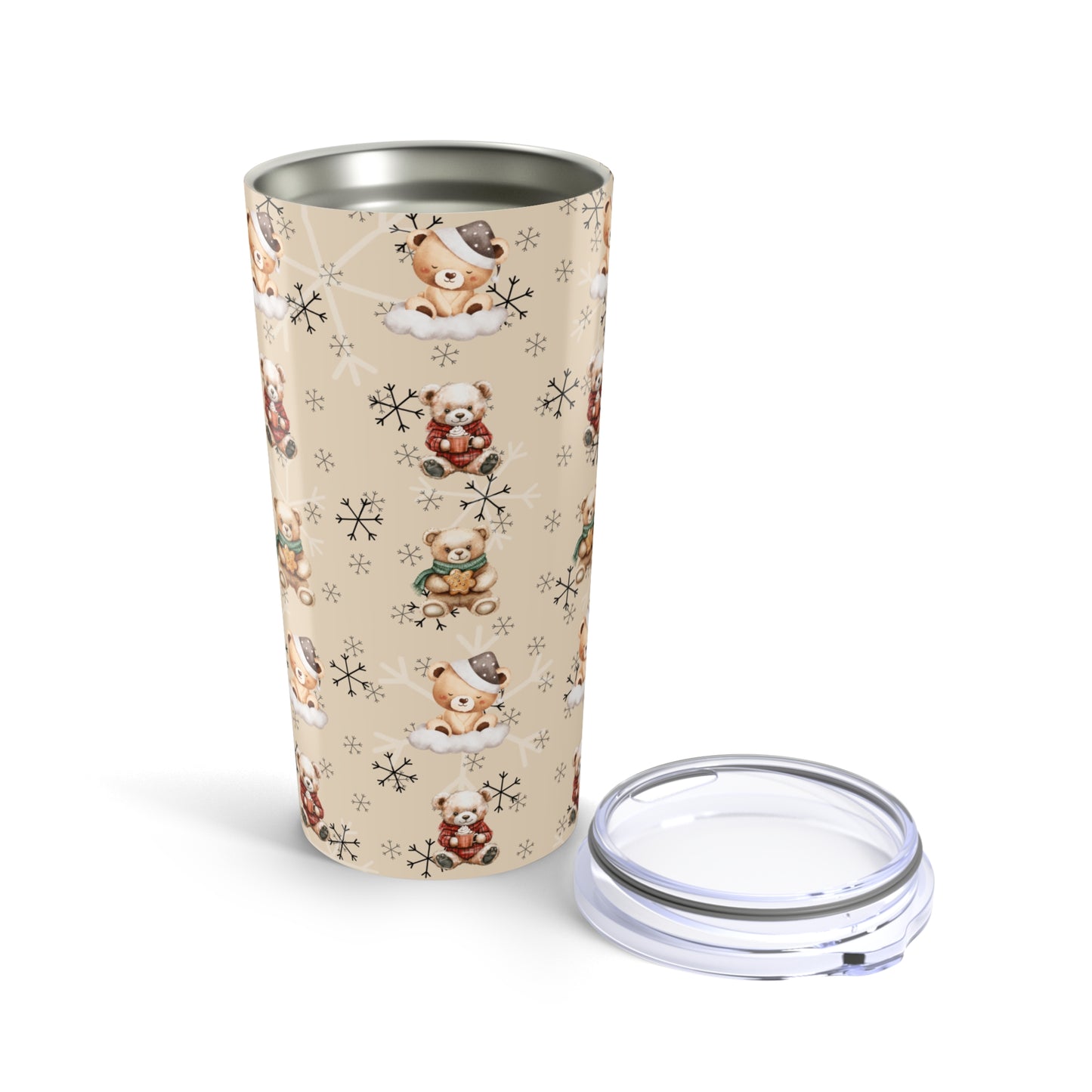 Teddy Bears & Snowflakes Tumbler 20oz