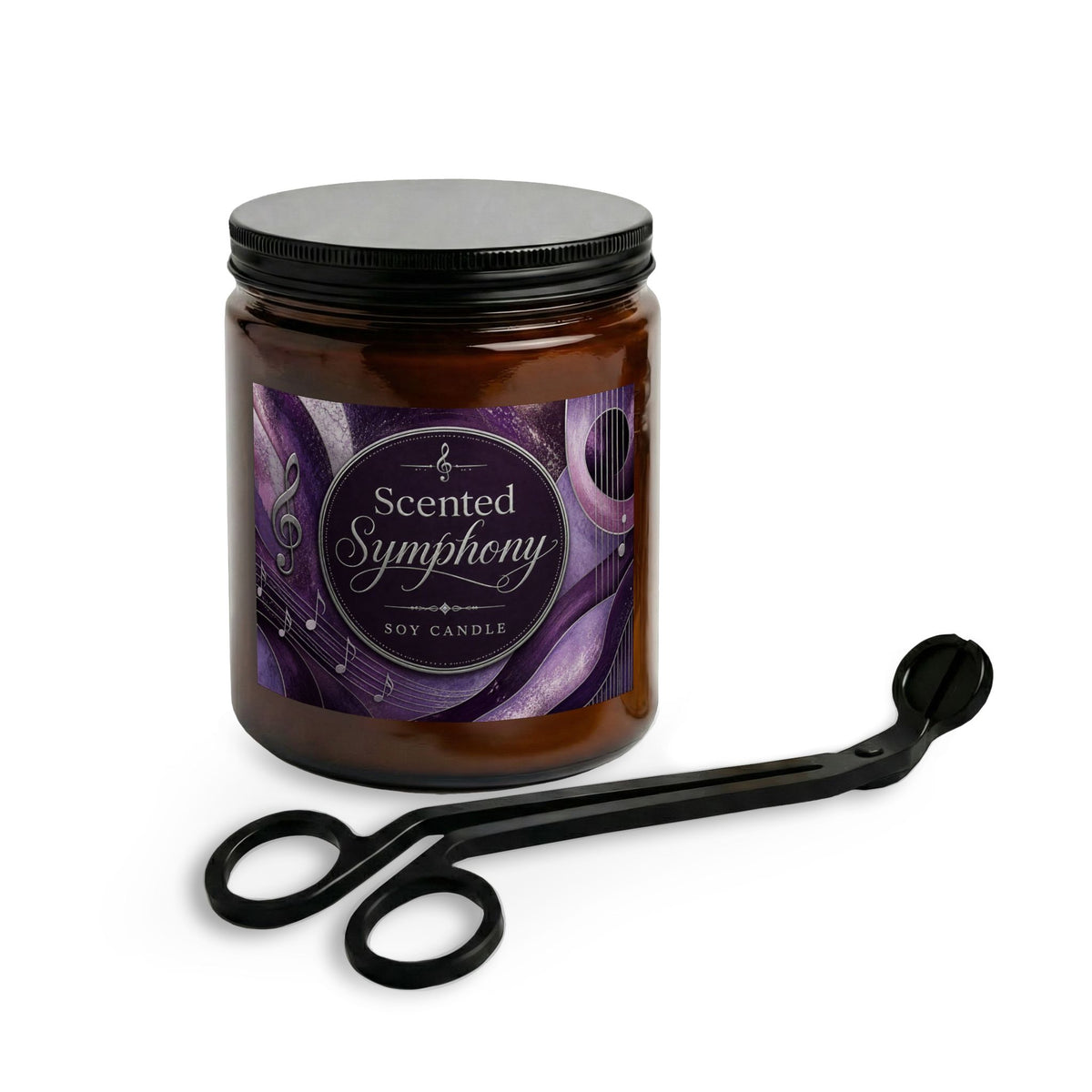 Scented Symphony Soy Candle Set with Wick Trimmer