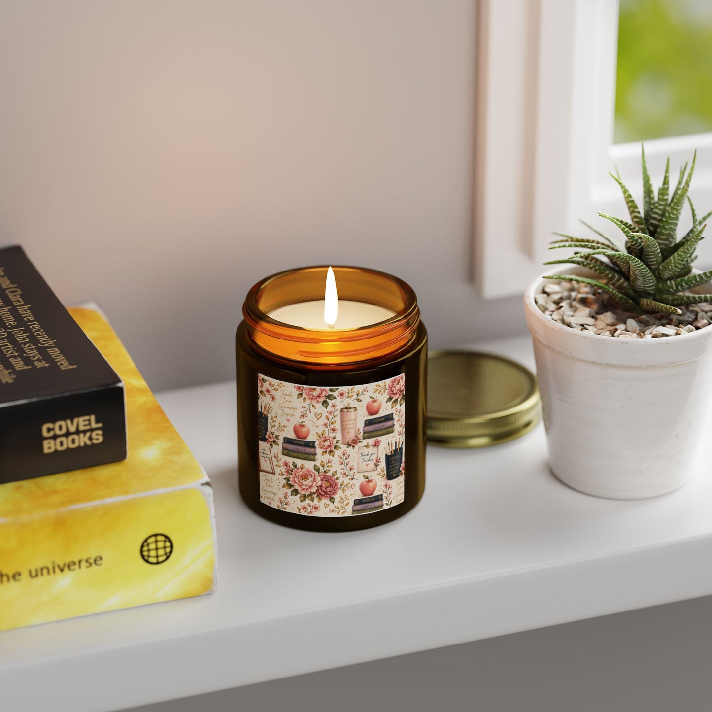 Teacher Appreciation Coconut Apricot Wax Candle — (4oz & 9oz)