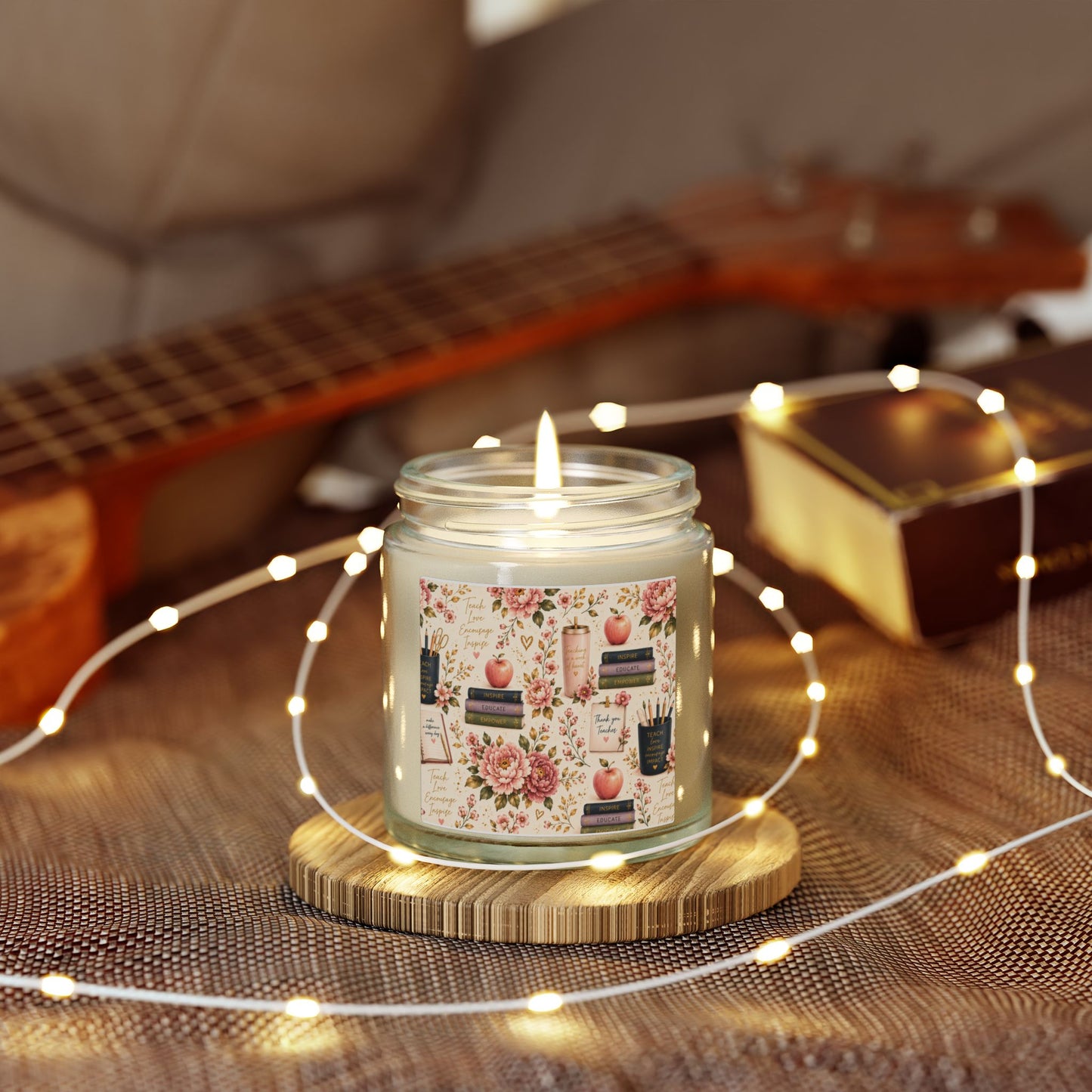 Teacher Appreciation Coconut Apricot Wax Candle — (4oz & 9oz)