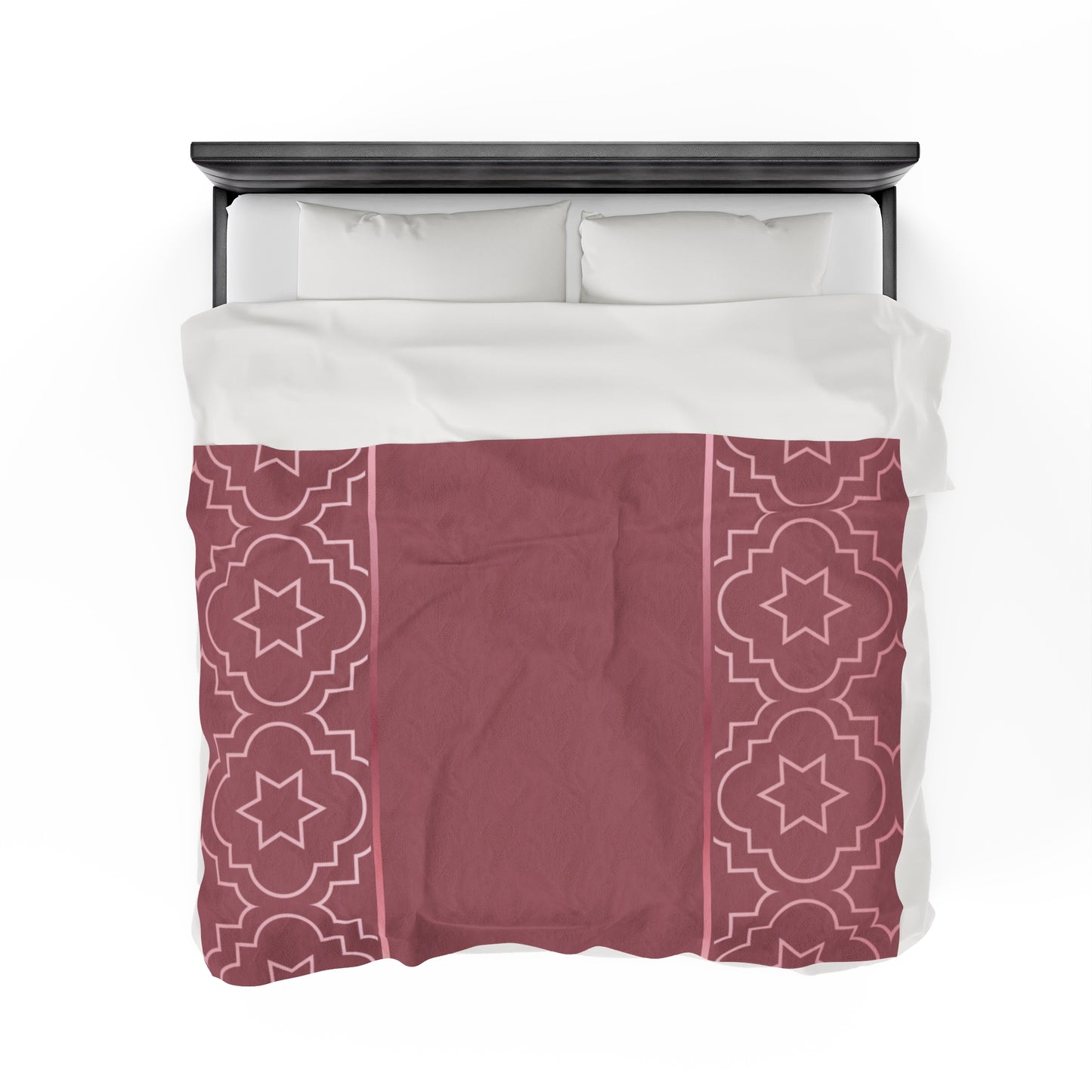 Blush of Rose Velveteen Plush Blanket