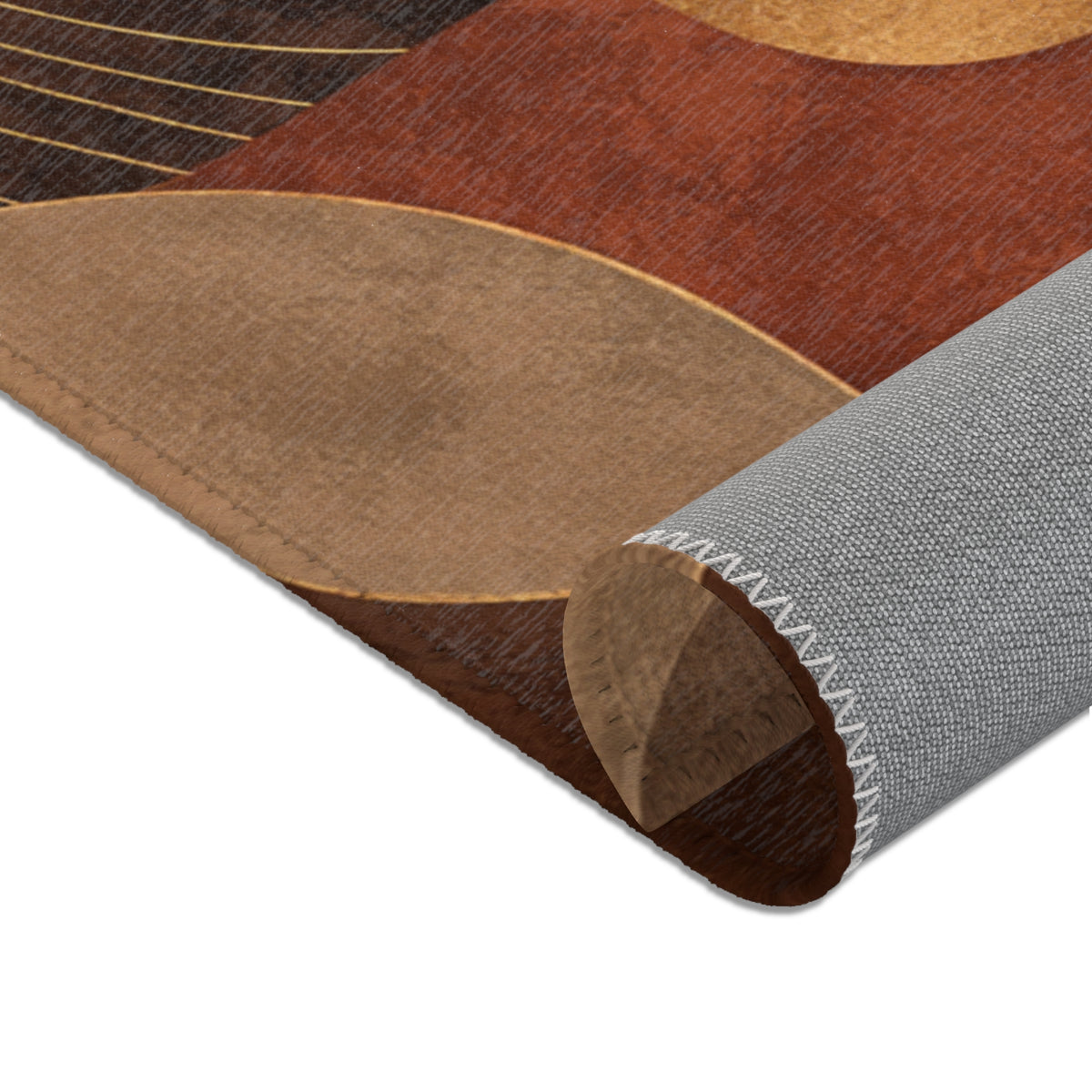 Ember & Earth Area Rug - Mid-Century Modern Geometric Accent Rug