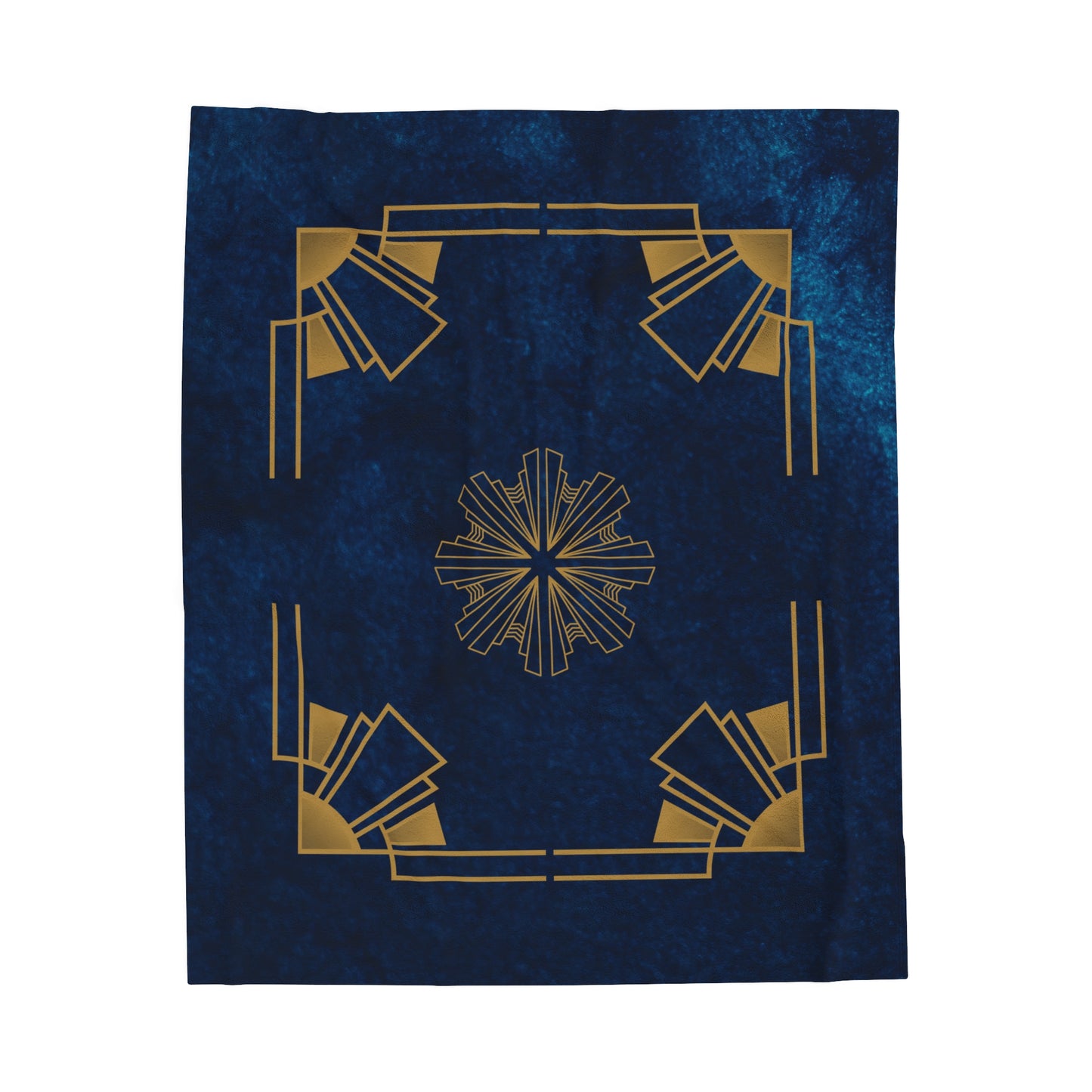 Midnight Luxe (Cobalt Blue) Velveteen Plush Blanket