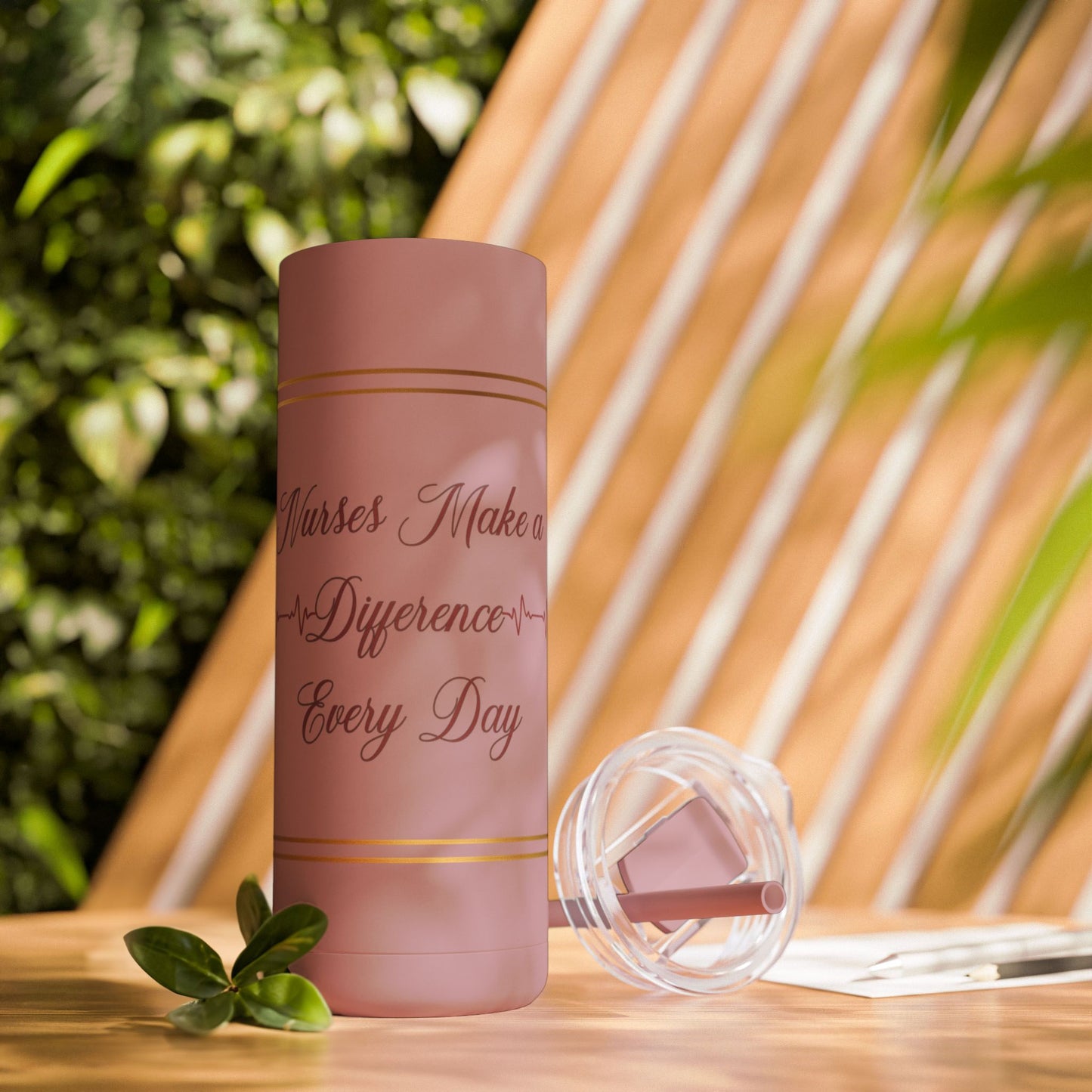 Nurses Make a Difference 2 Maars Maker Skinny Matte Tumbler, 20oz