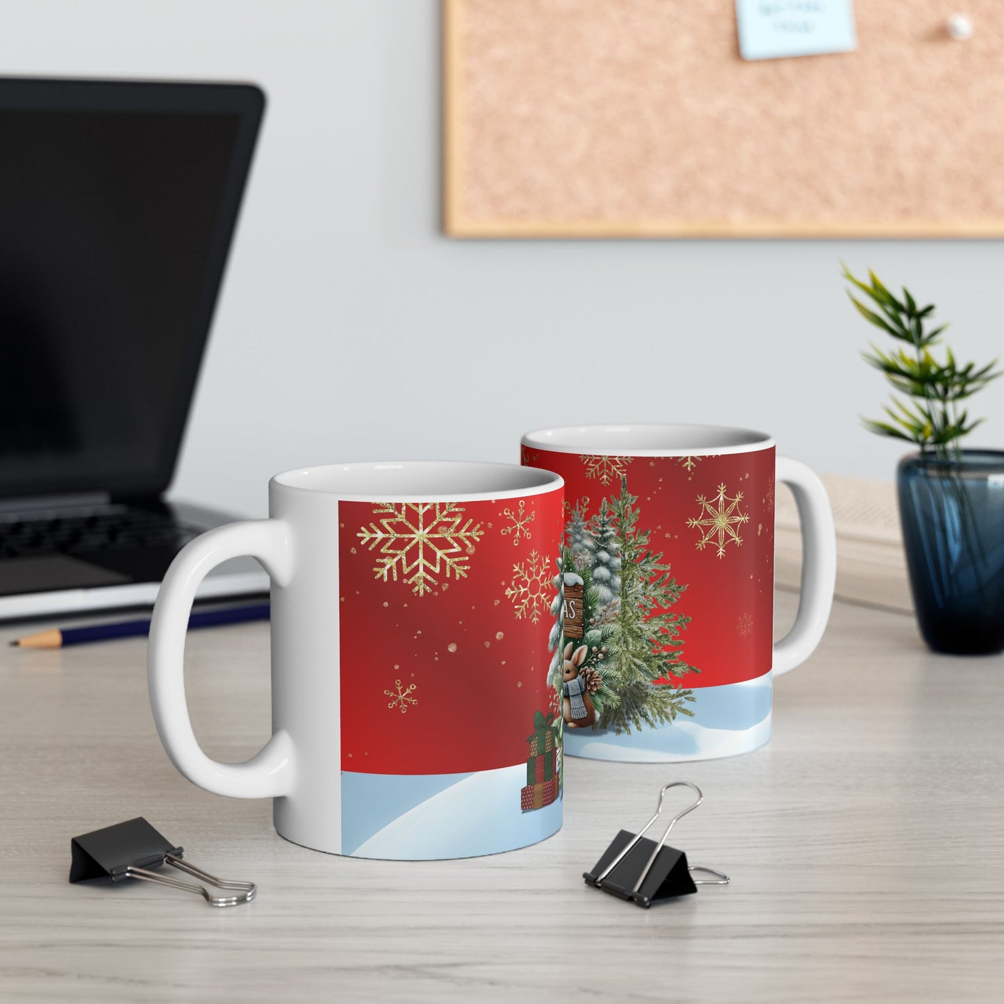 Merry Christmas Ceramic Mug, (11oz, 15oz)