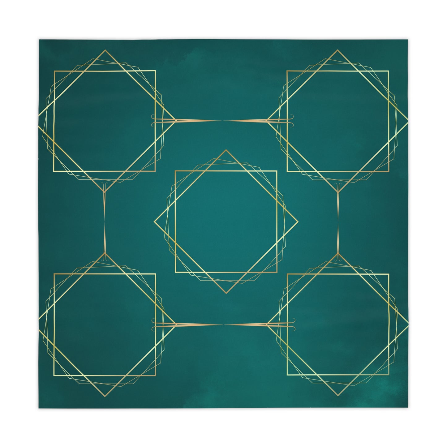 Gilded Elegance (Dark Teal) Tablecloth