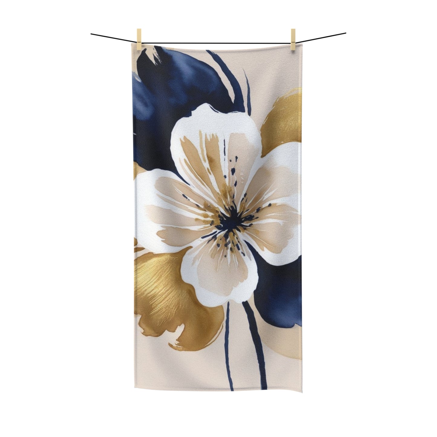 Abstract Floral Polycotton Towel