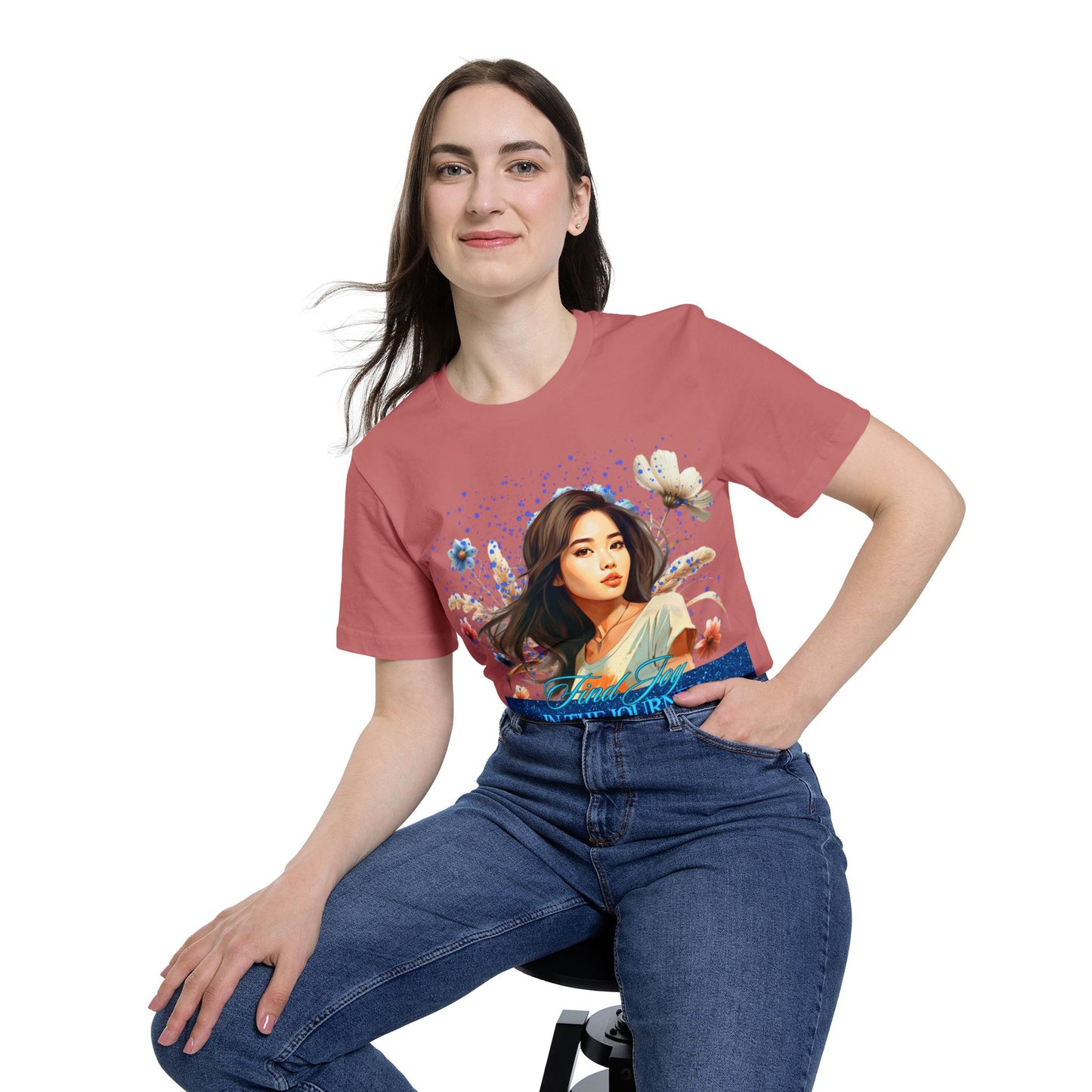 Portrait Graphic T-Shirt — "In The Journey" Floral Portrait Tee