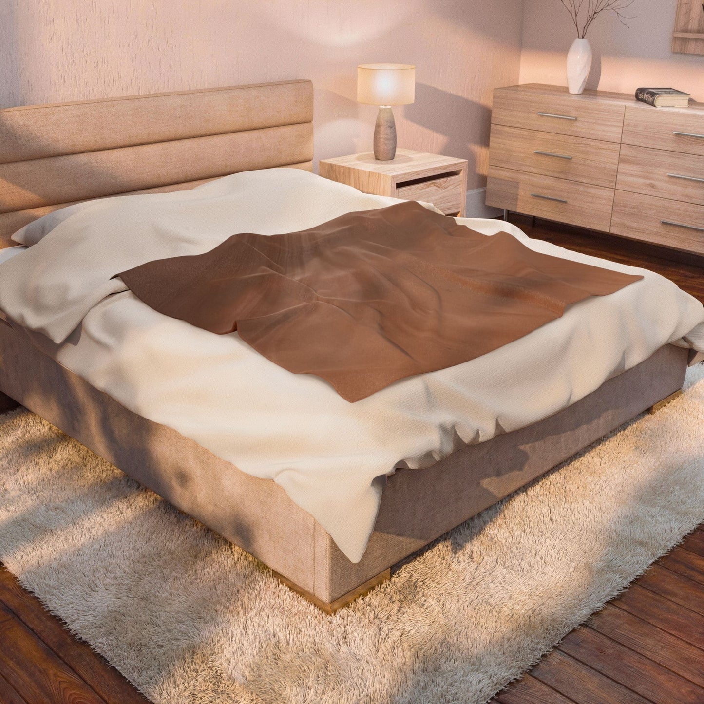 Mocha Bliss Velveteen Plush Blanket