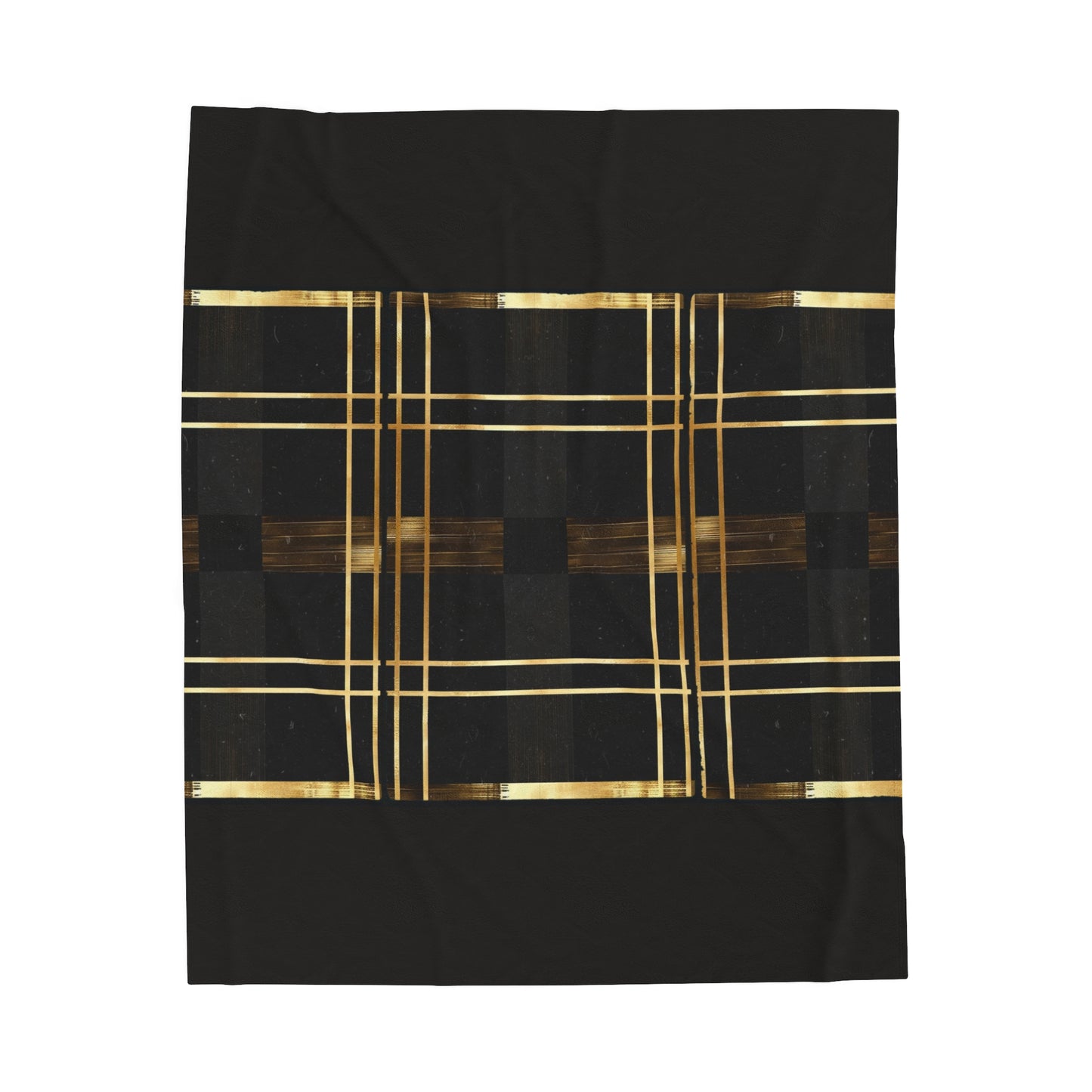 Noir & Gold Glam Velveteen Plush Blanket