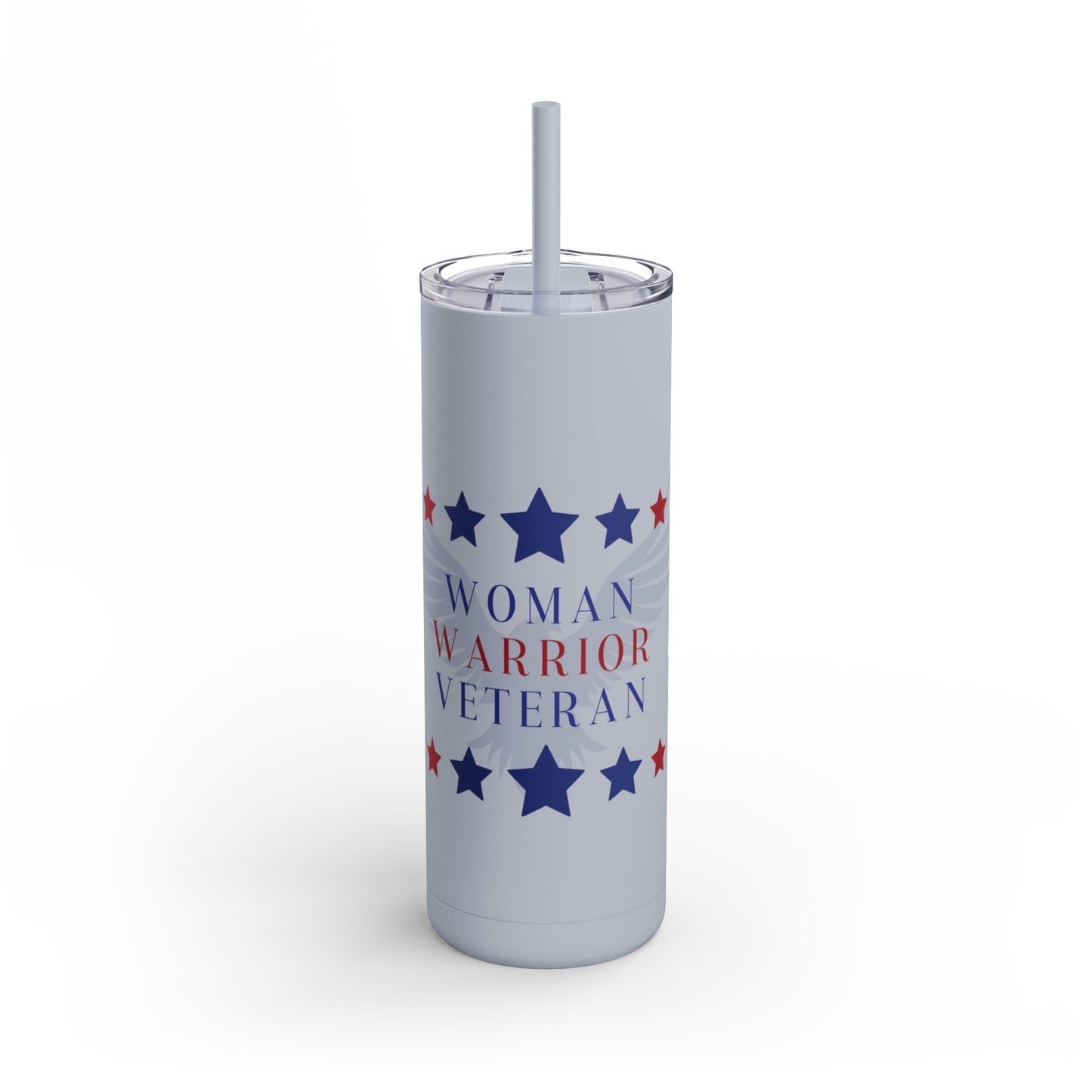 Woman, Warrior, Veteran Maars Maker Skinny Matte Tumbler, 20oz